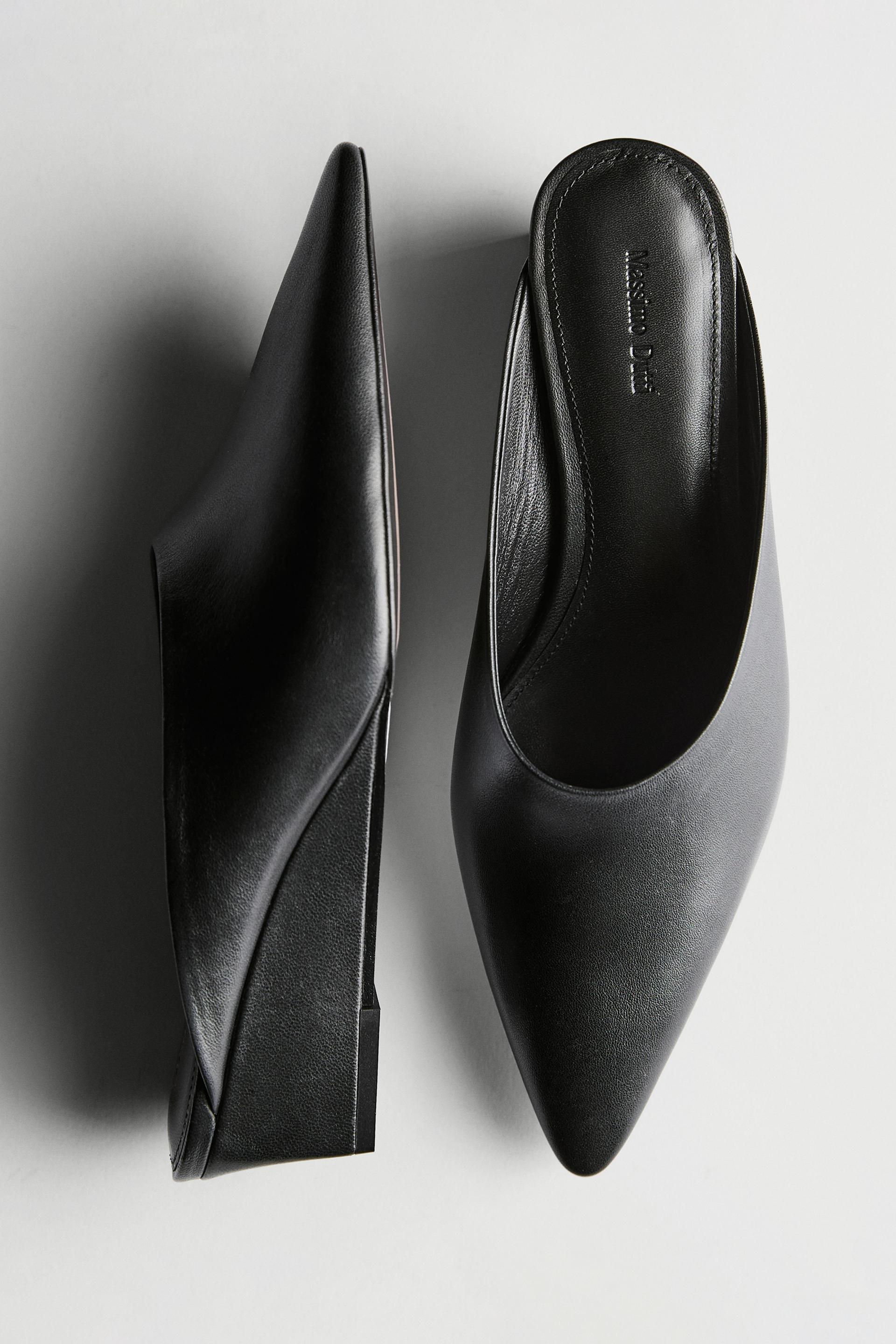 Zapato Mule Tacón Cuña - Negro - 41 - Massimo Dutti - Mujer