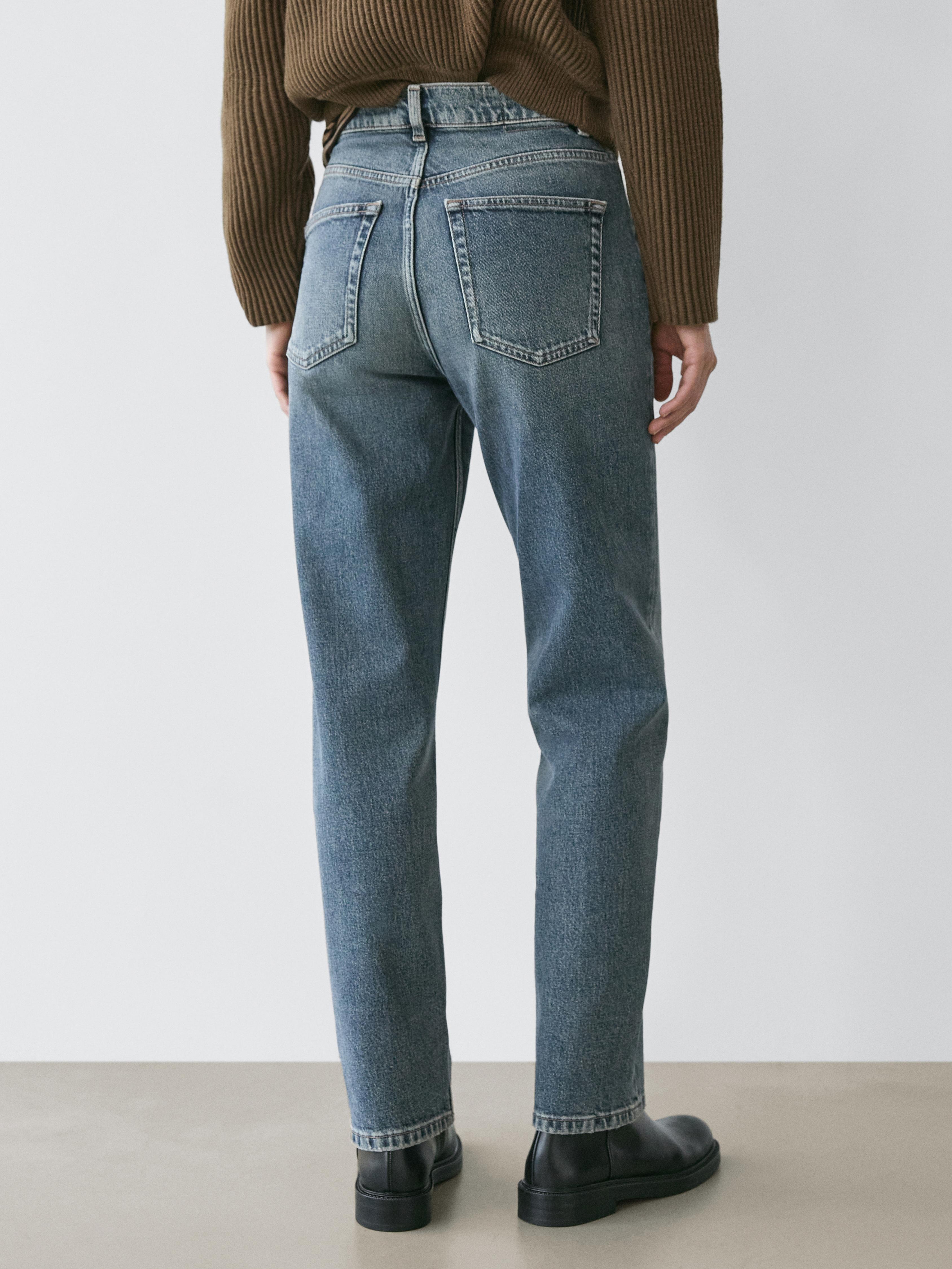 High-waist wide-leg jeans — MEDIUM BLUE