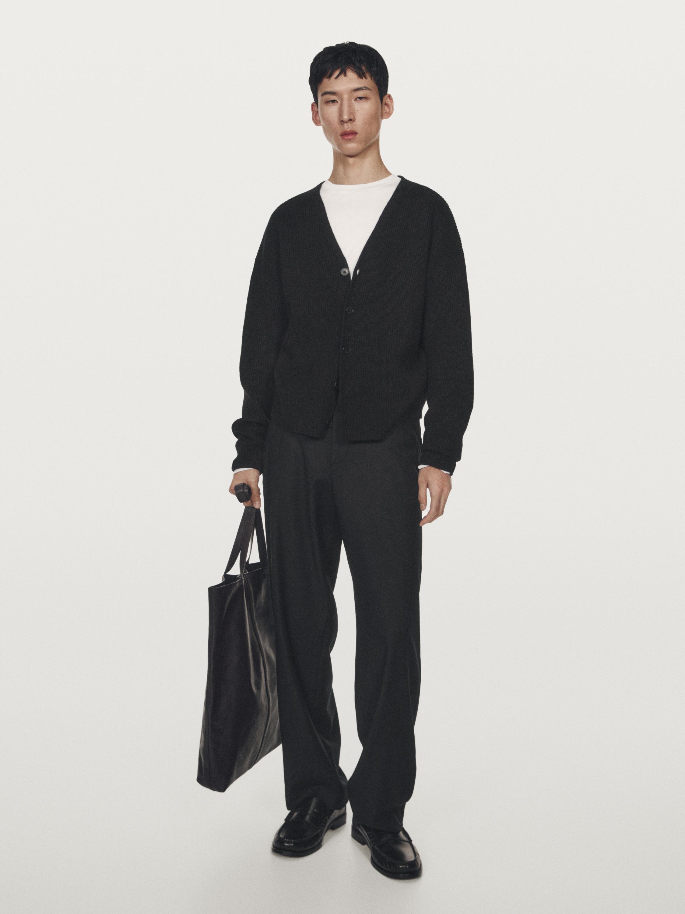 울 블렌드 니트 카디건