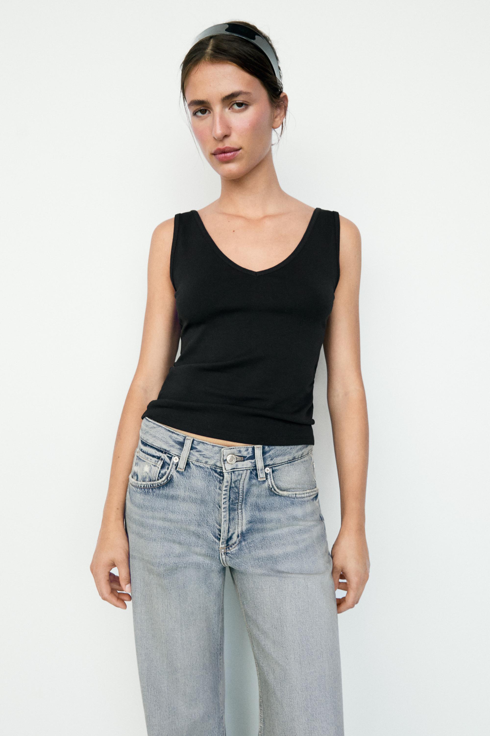 Cotton blend tank top