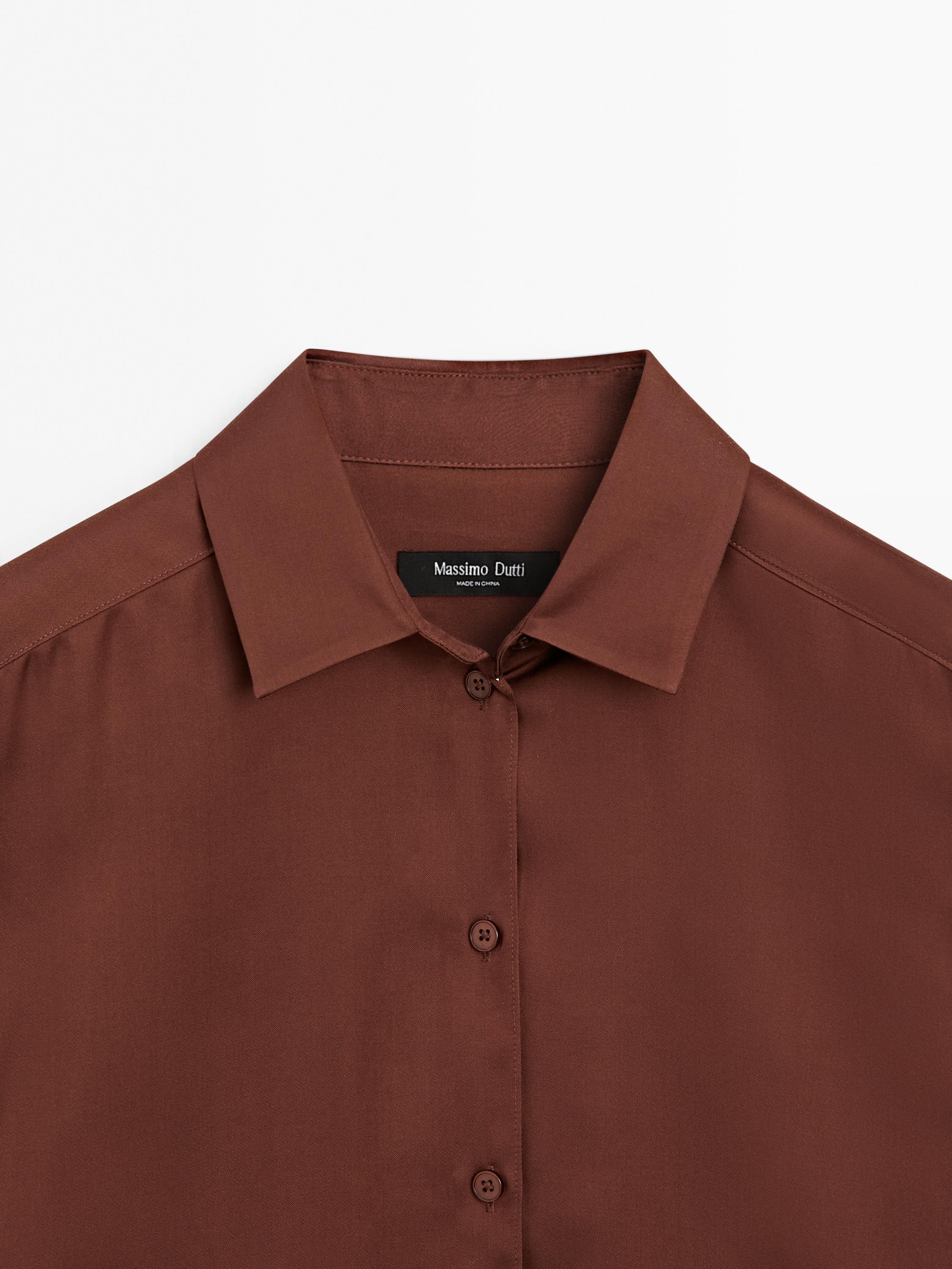 Flowing satin shirt