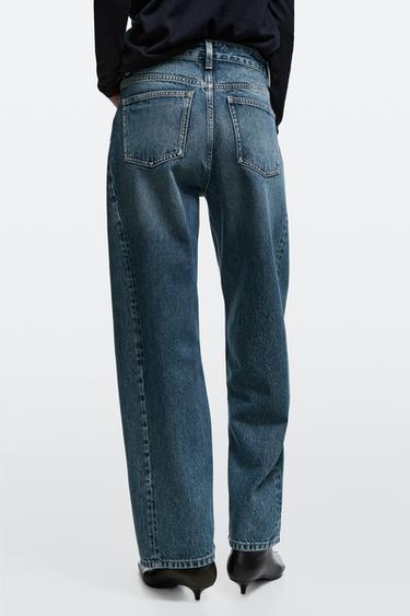 Mid-waist balloon fit jeans — MEDIUM BLUE 8