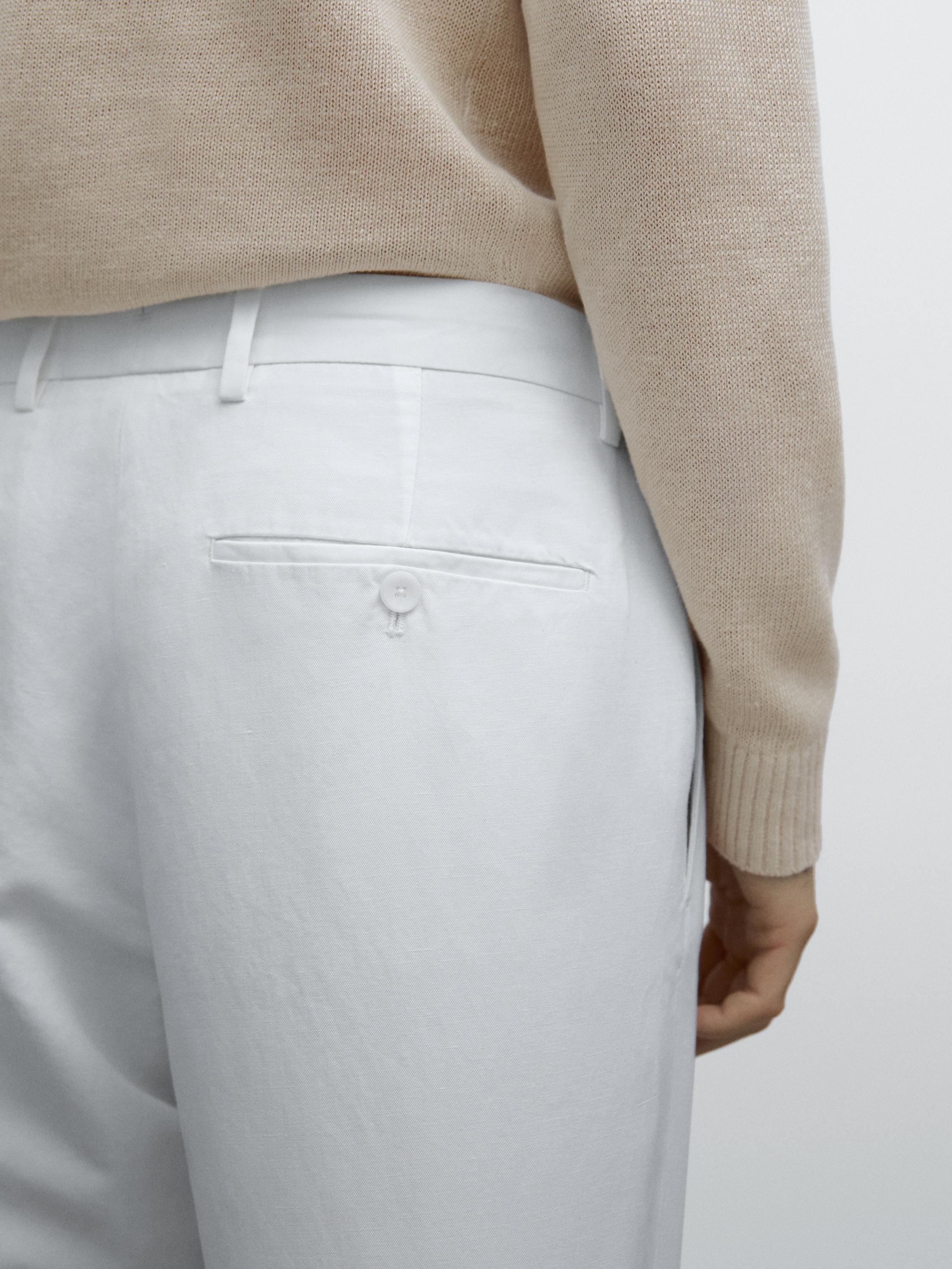 Puuvillasegused alt kitsenevad püksid, tapered fit