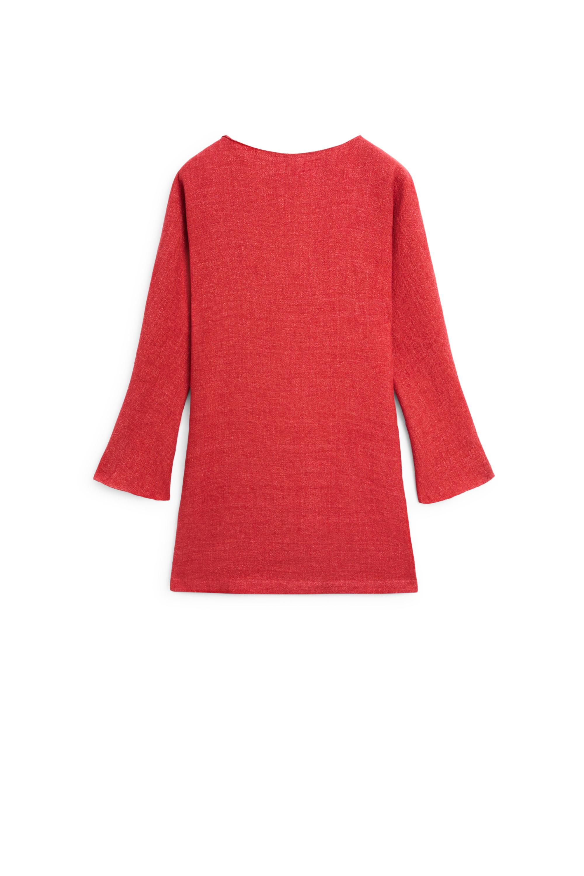 Long sleeve mini dress — Red