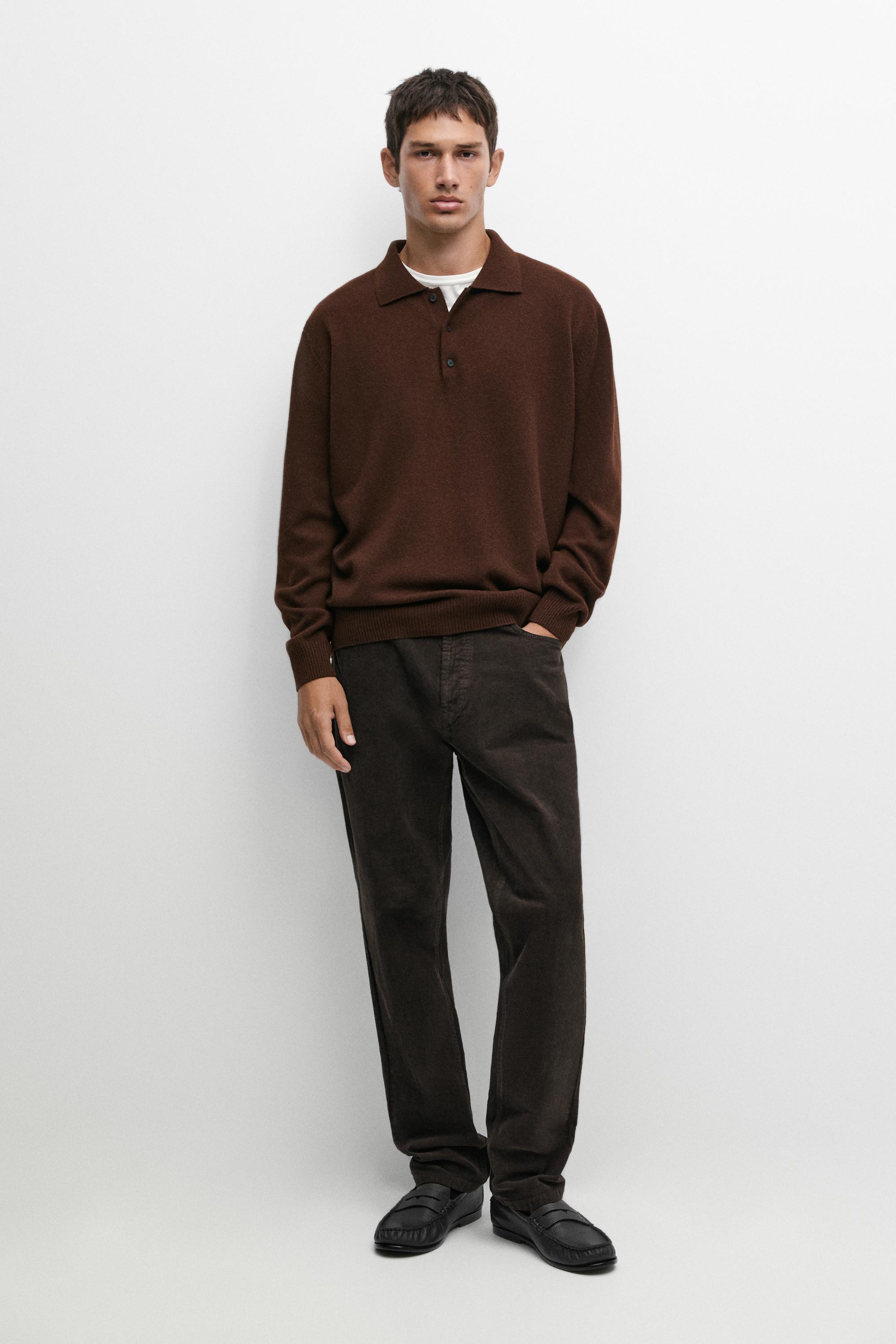 Pantalon tapered fit pana