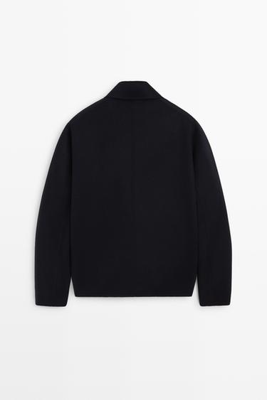 Double wool short coat — DEEP BLUE 6