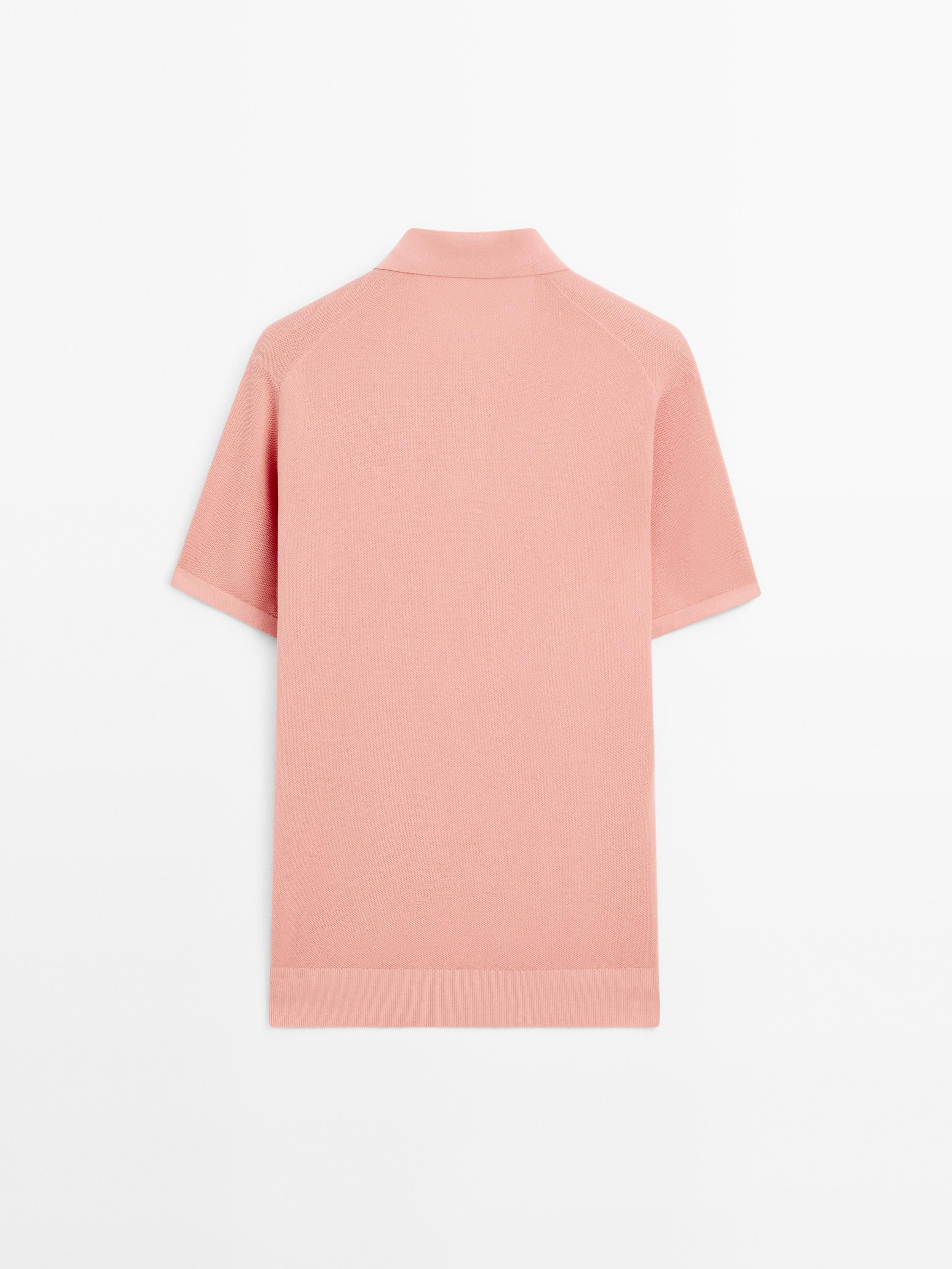 Trikot-Poloshirt mit V-Ausschnitt