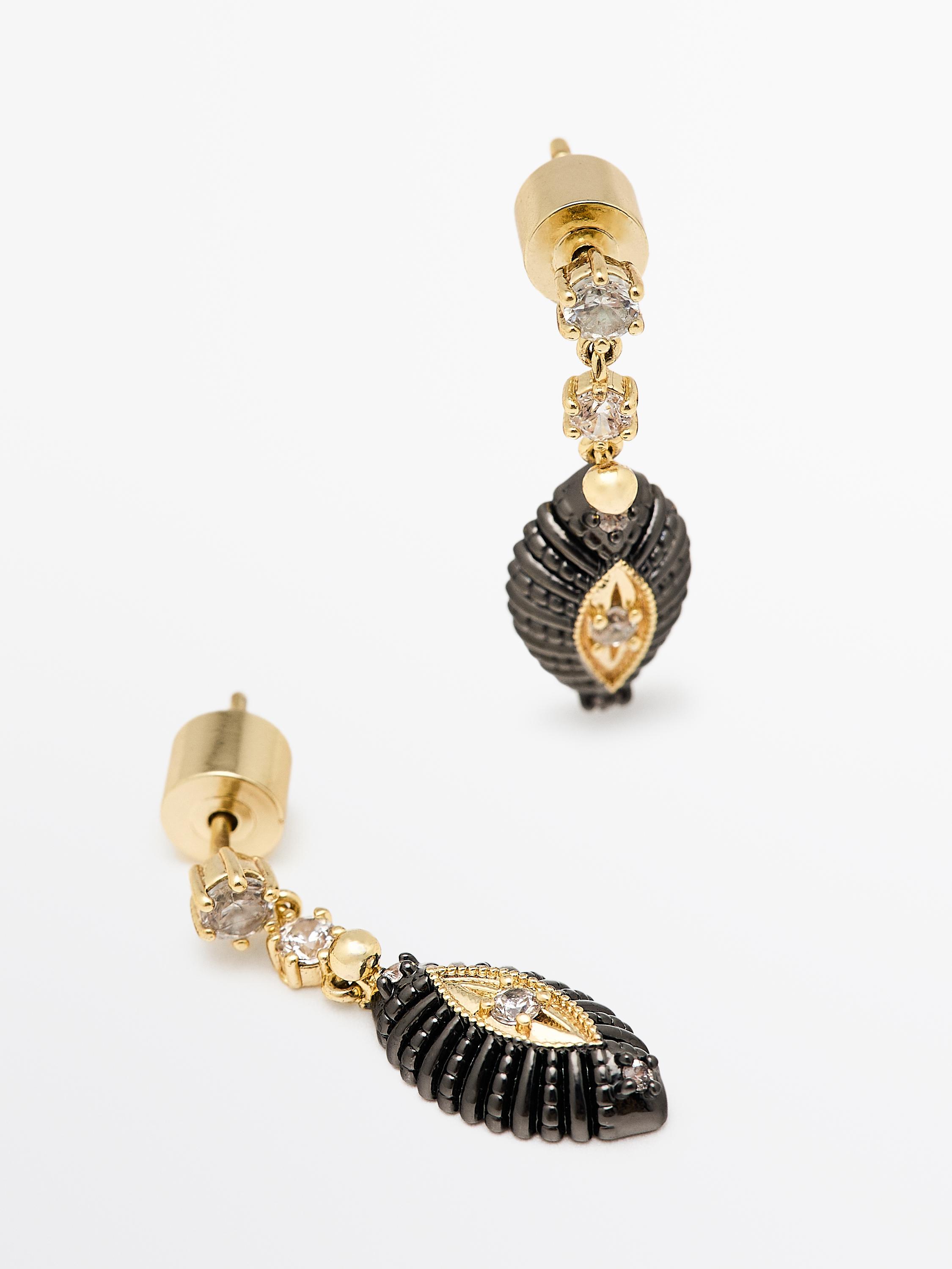 Orecchini gioiello con strass