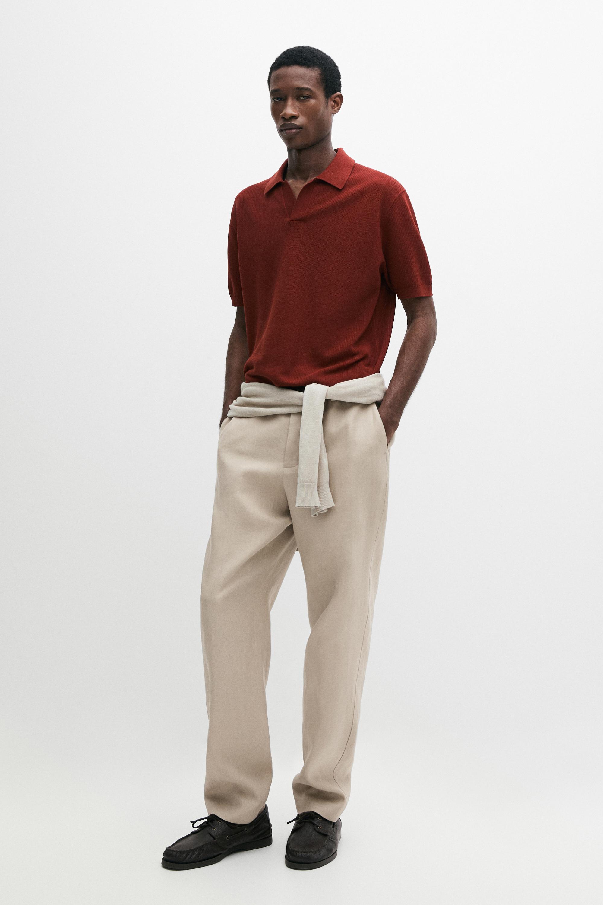 100% cotton knit polo sweater