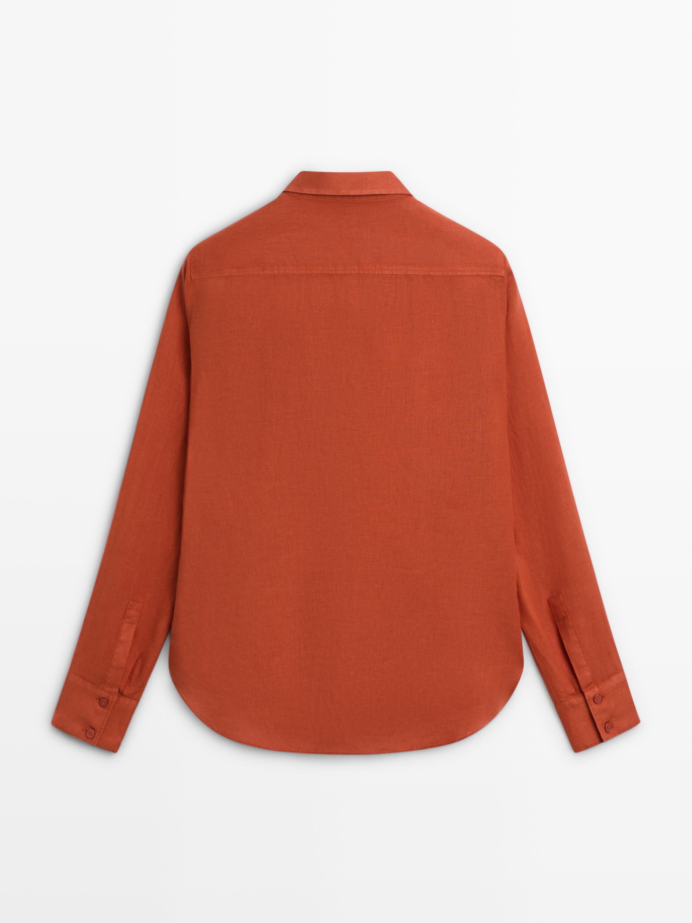 Chemise Grand-père Kaki MASSIMO DUTTI - Taille M - Occasion En Très Bon état