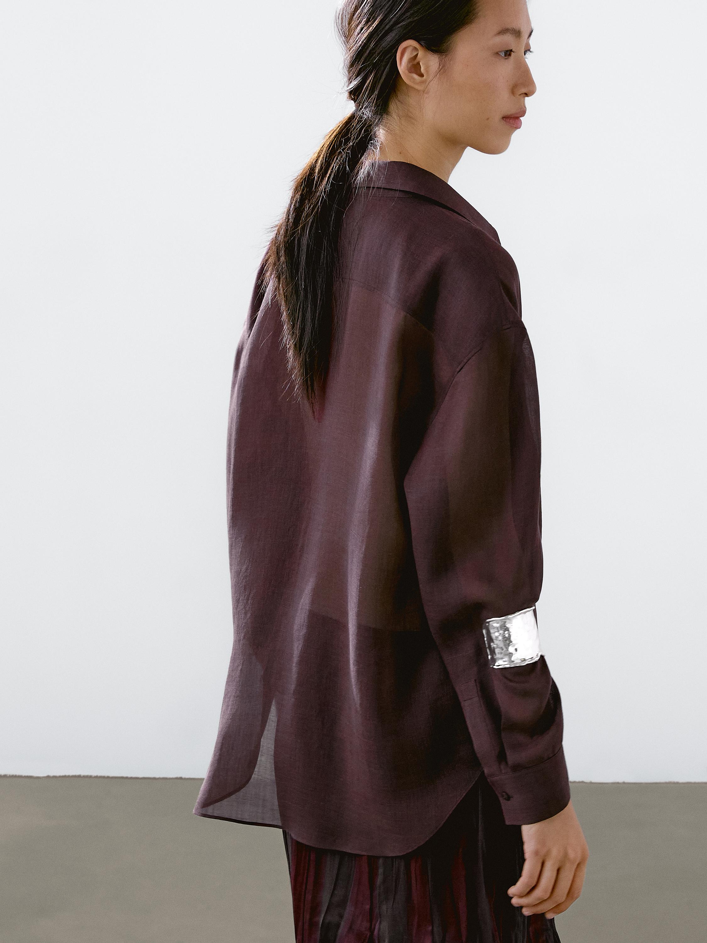 Flowing ramie blend shirt