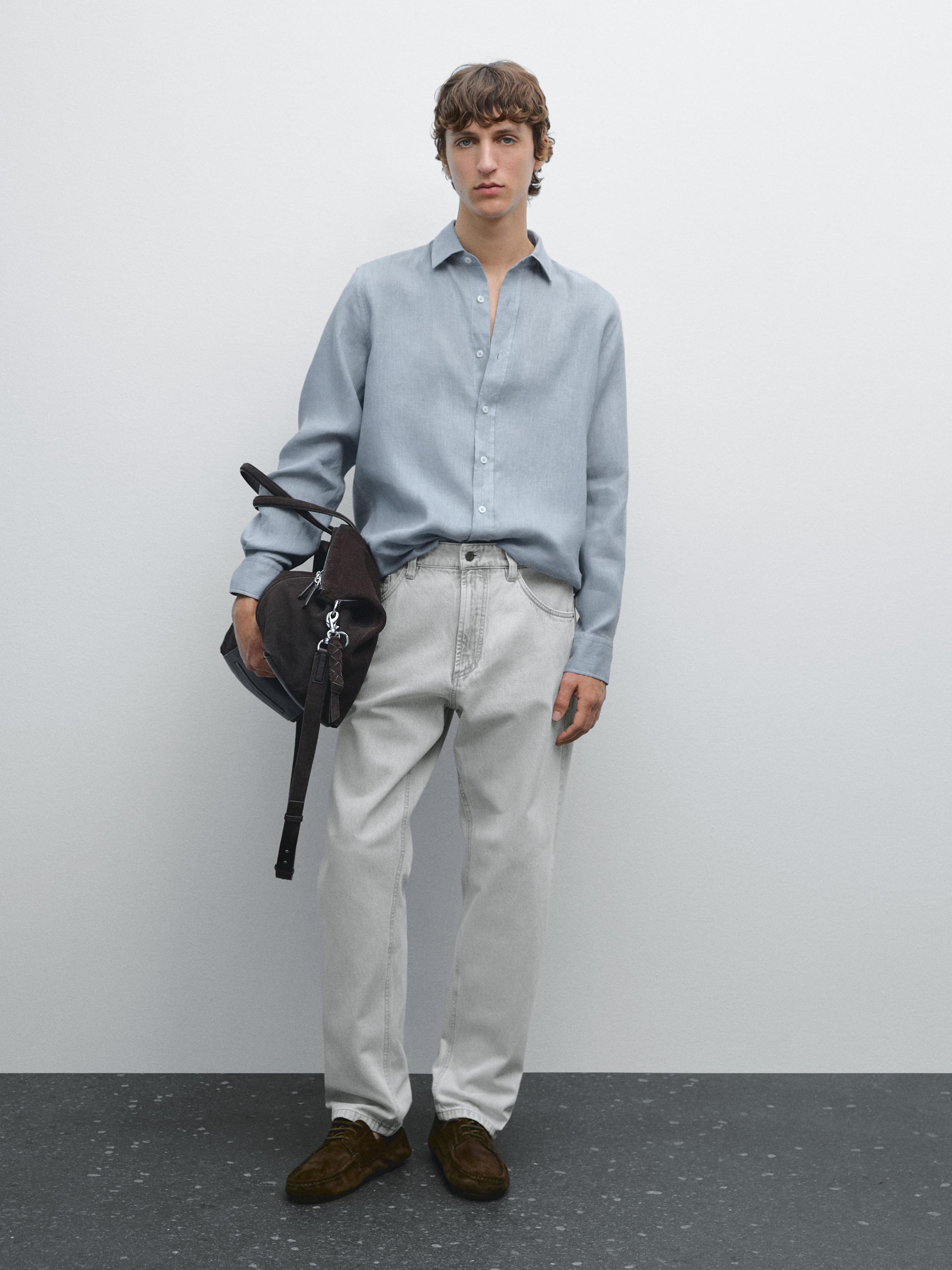 100% linen regular fit shirt