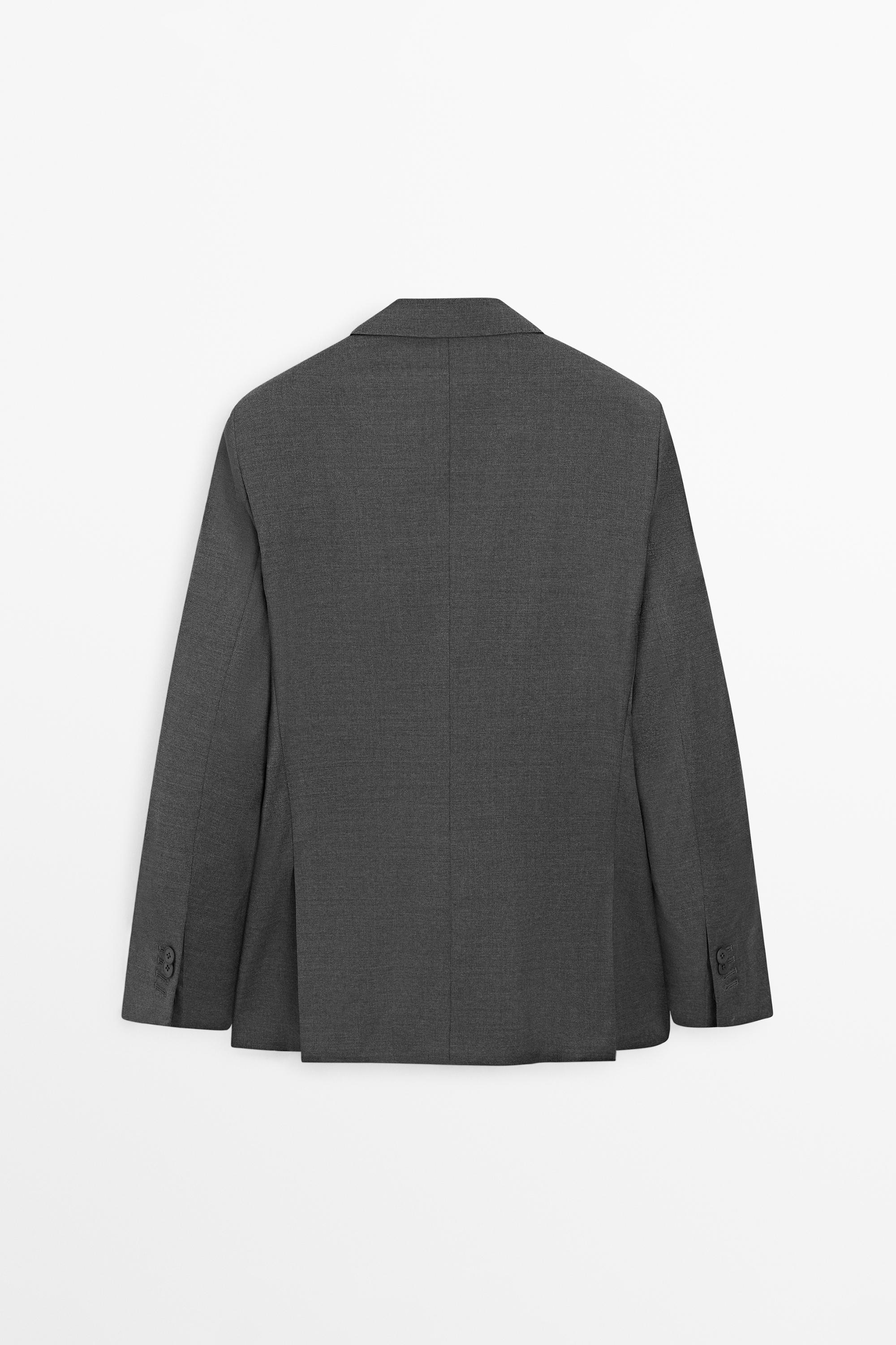 100% cool wool suit blazer — GREY