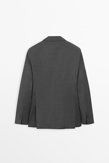 100% cool wool suit blazer — GREY 6