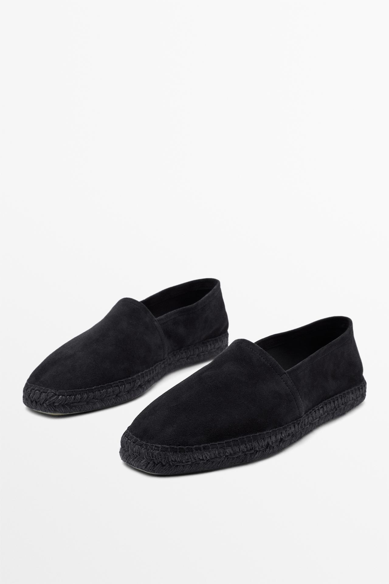 Leather espadrilles — Dark blue