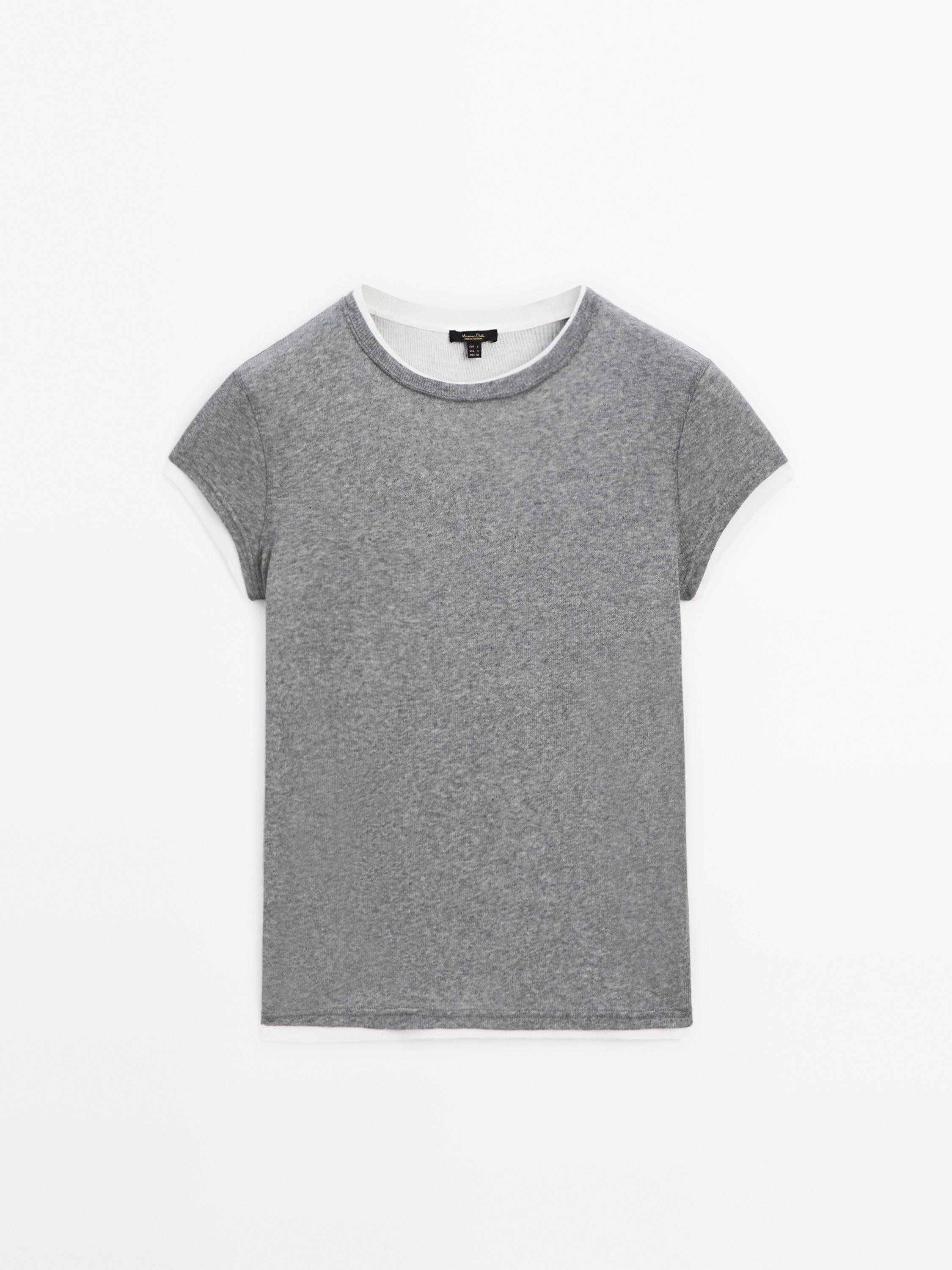100% cotton double-ribbed T-shirt