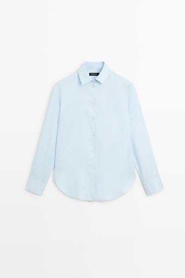 Fluid lyocell shirt — SKY BLUE 2