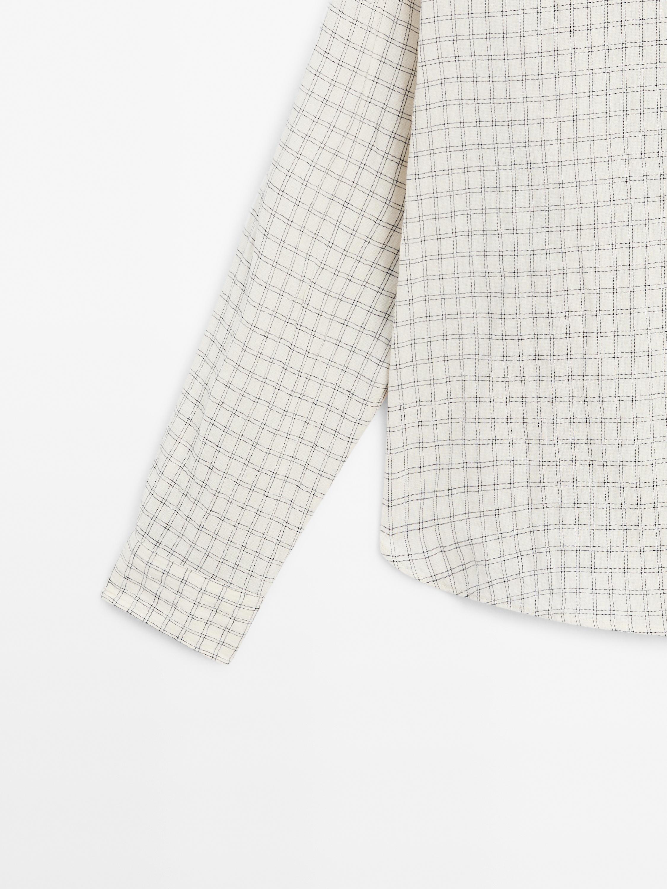 Cotton blend check shirt