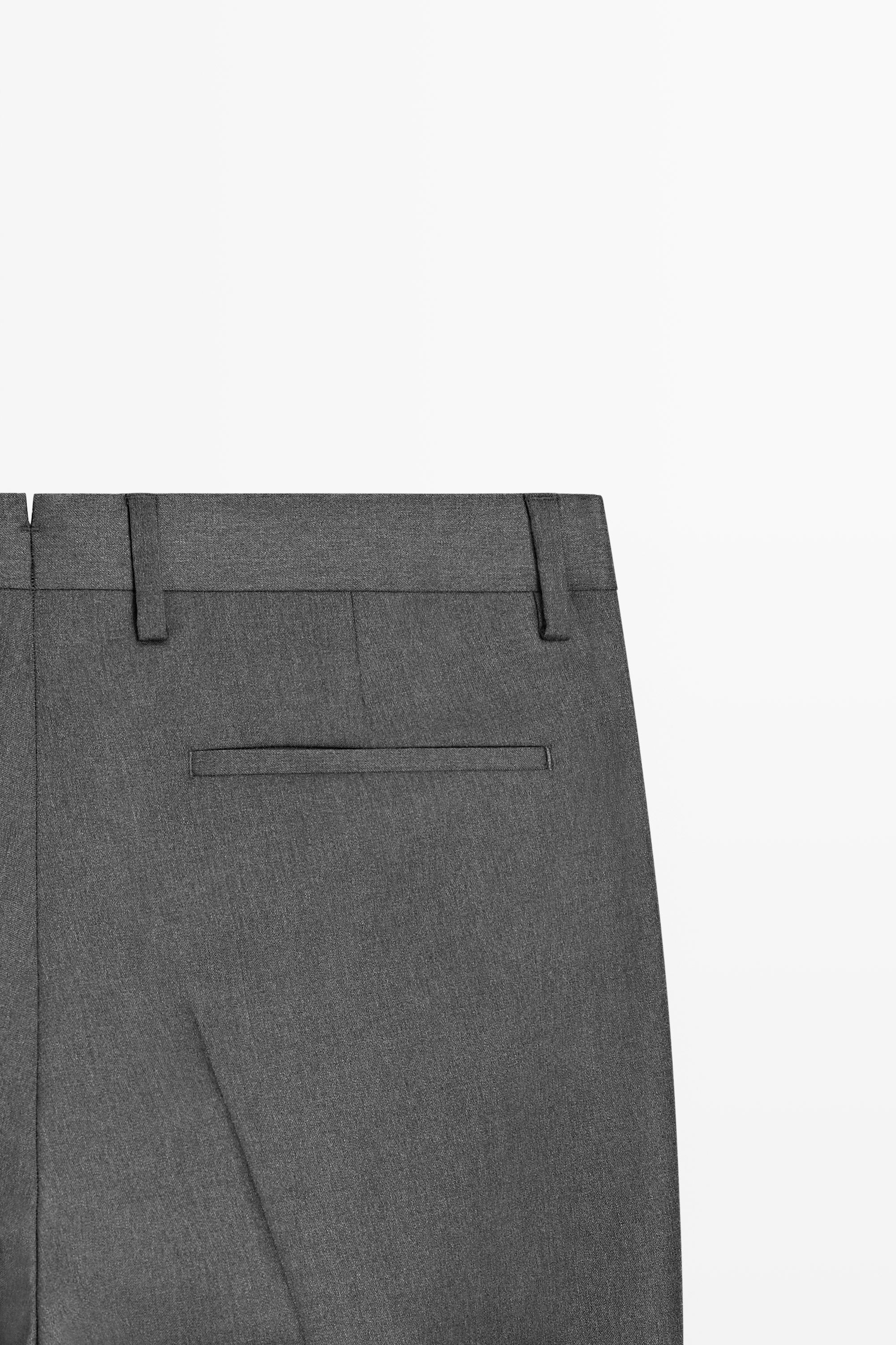 100% Cool Wool Suit Pants — GREY