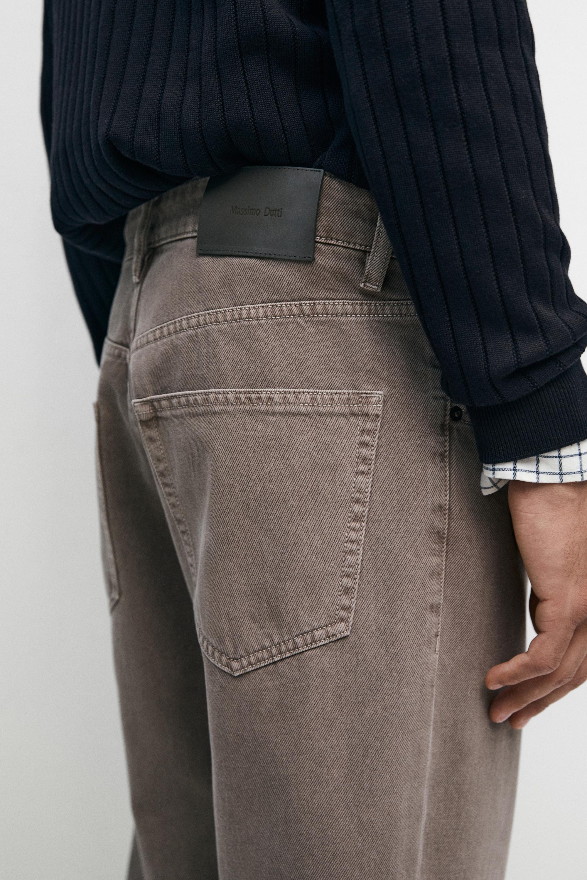 Tapered fit jeans — MINK