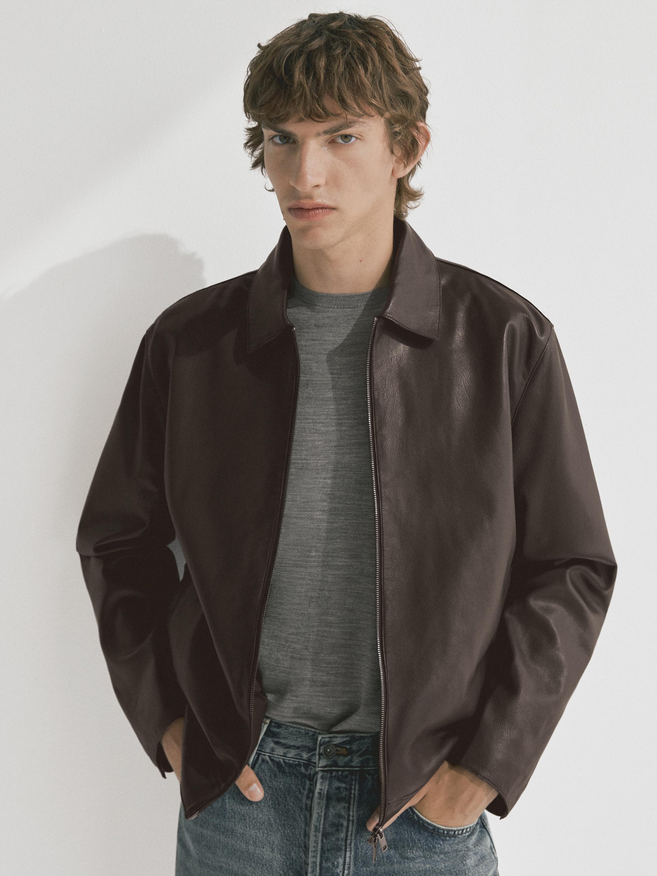 Nappa sheepskin jacket — BROWN