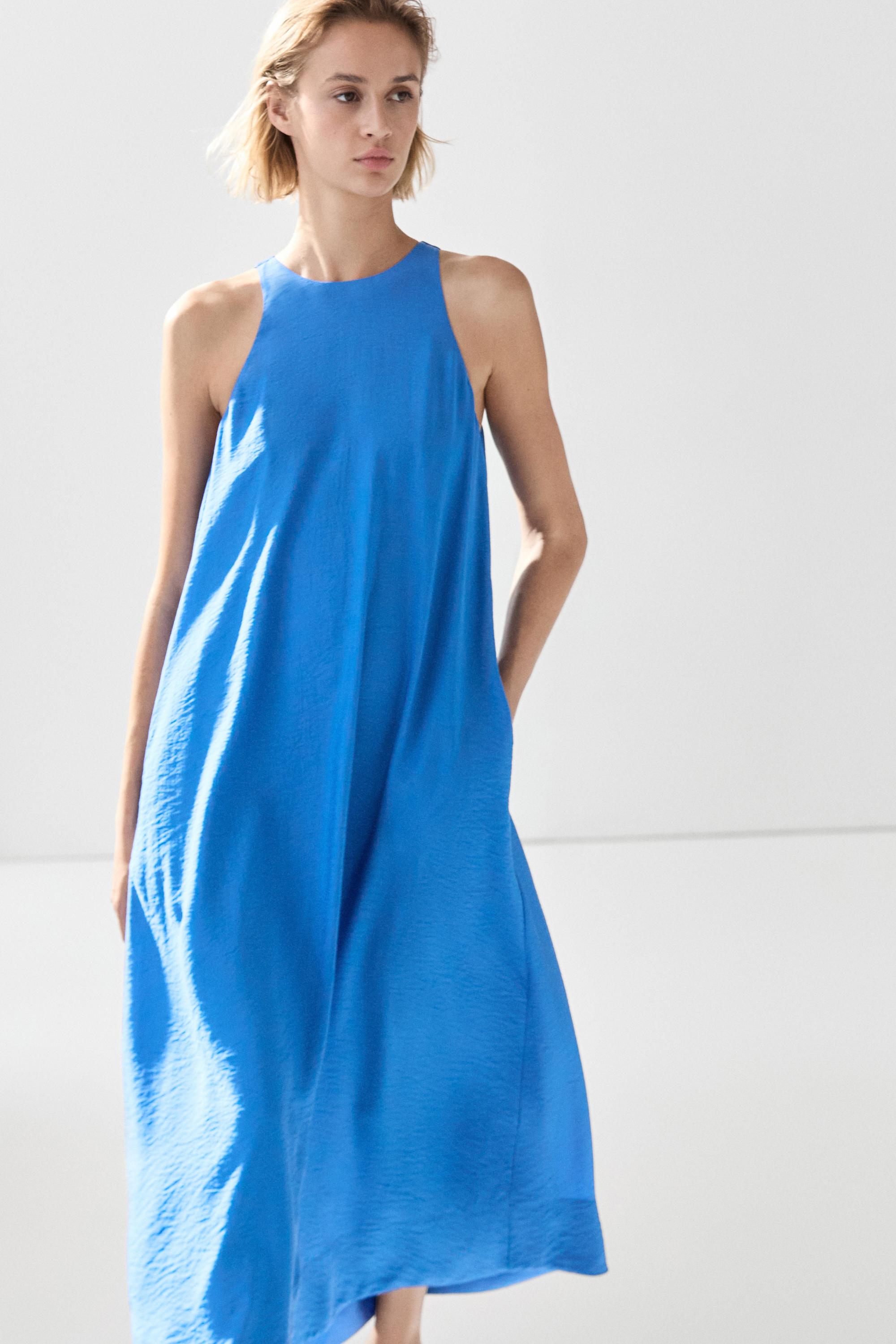Long flowing halter dress