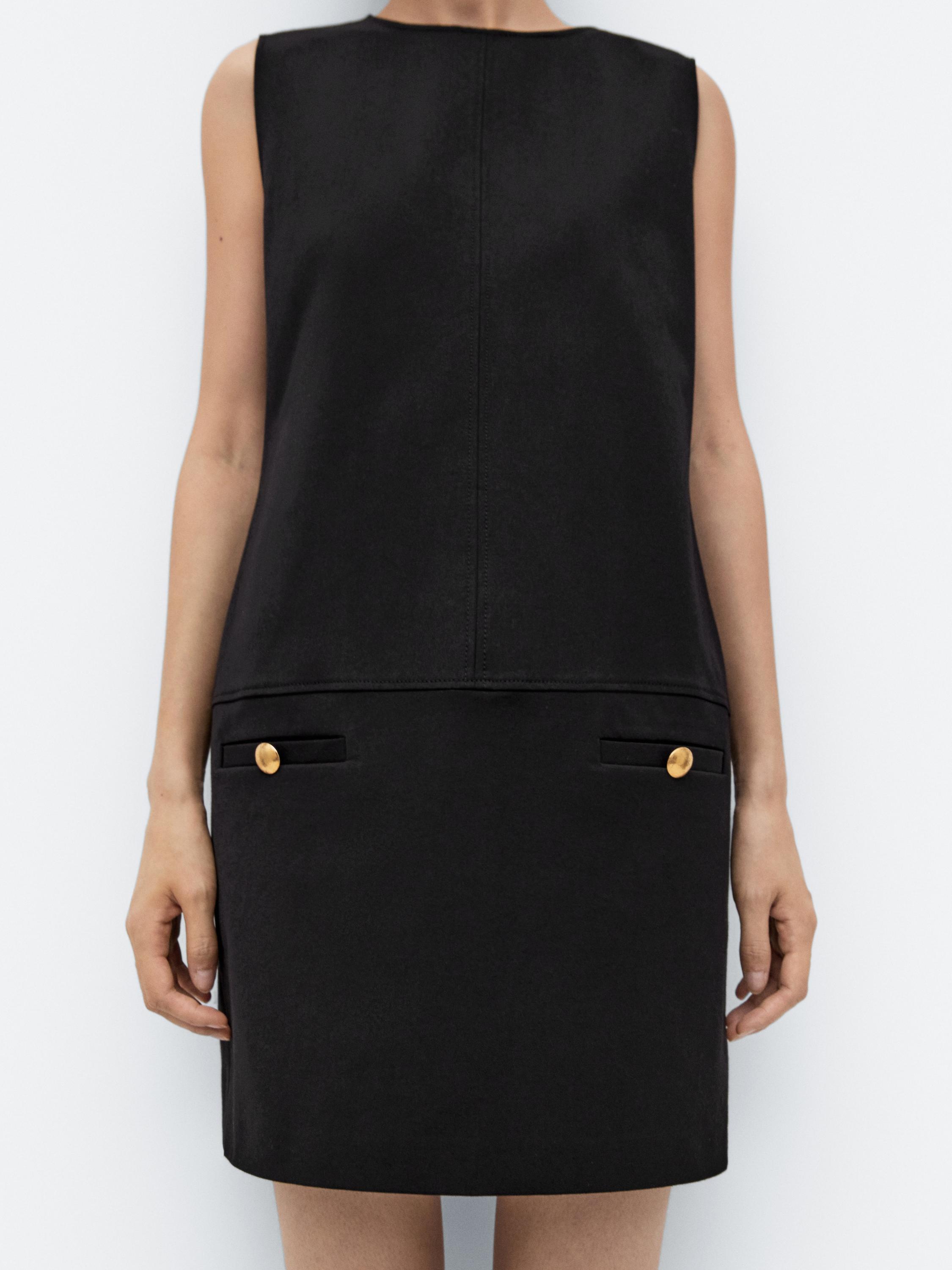 Short dress with button details