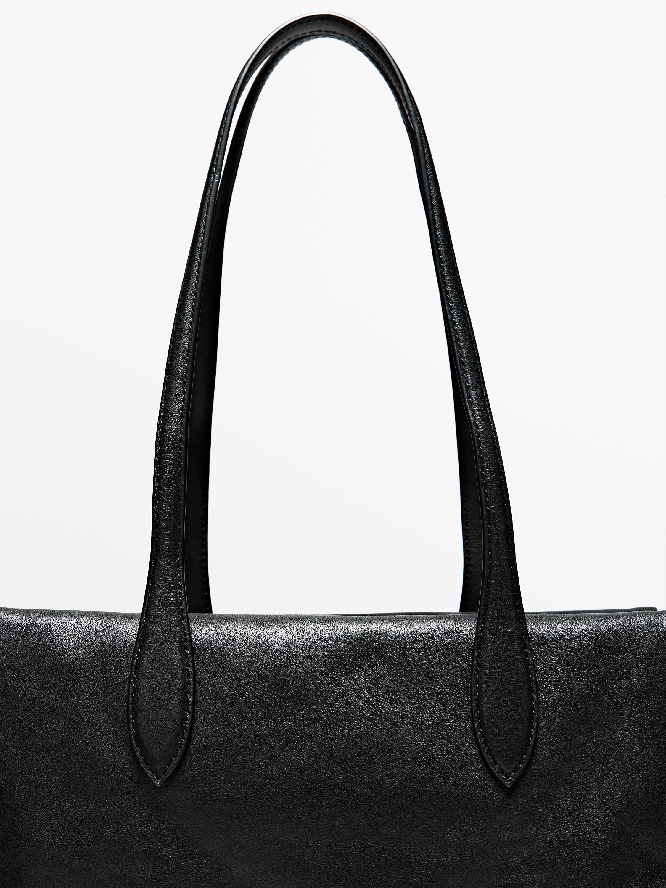Satchel-taske i nappaskind