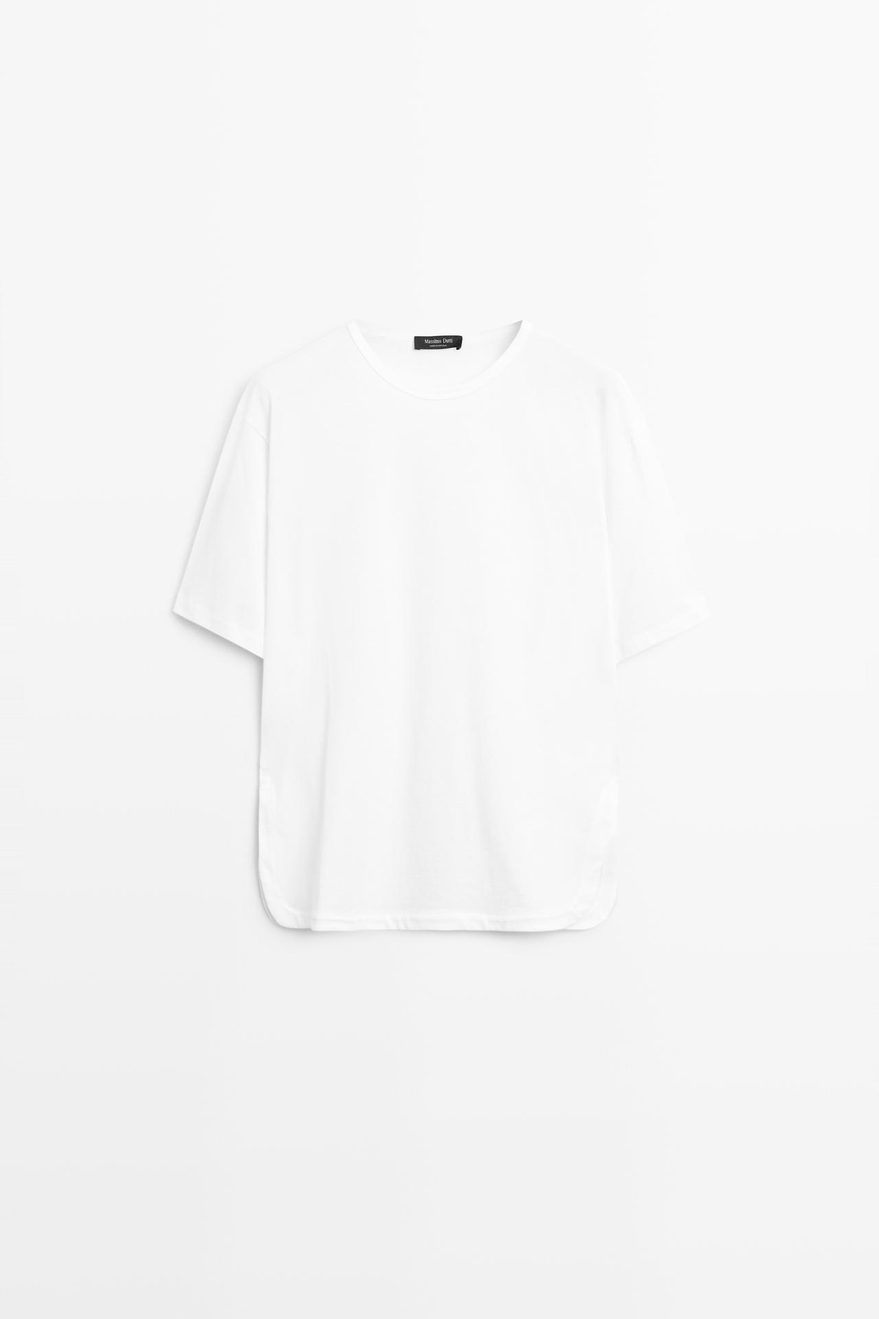 Flowing 100% cotton T-shirt — WHITE