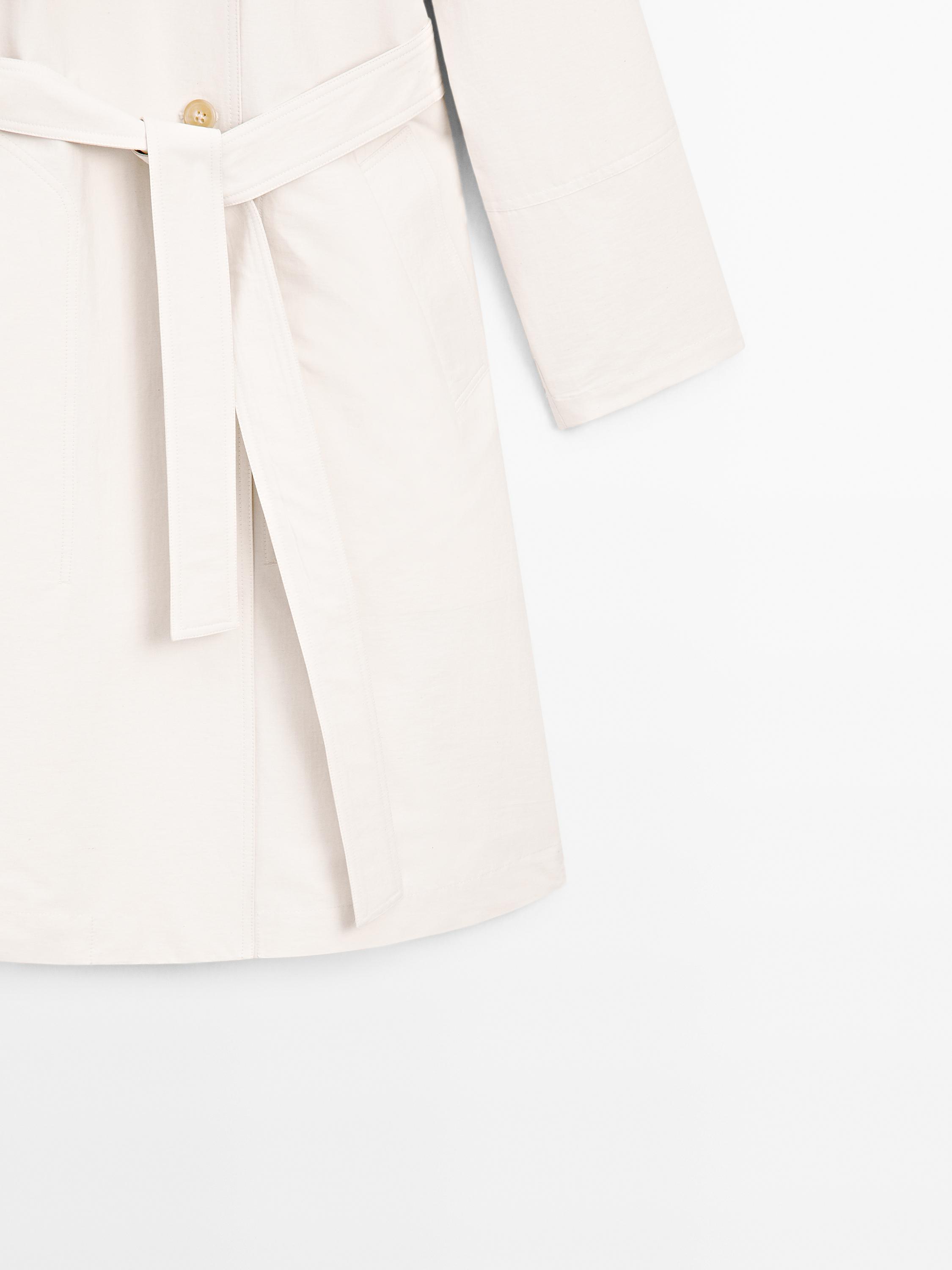 Cotton blend trench coat
