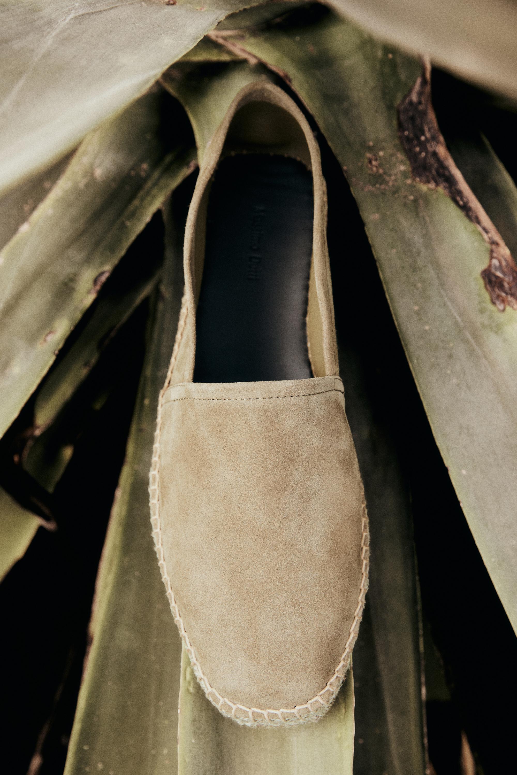 Leather espadrilles — SAND