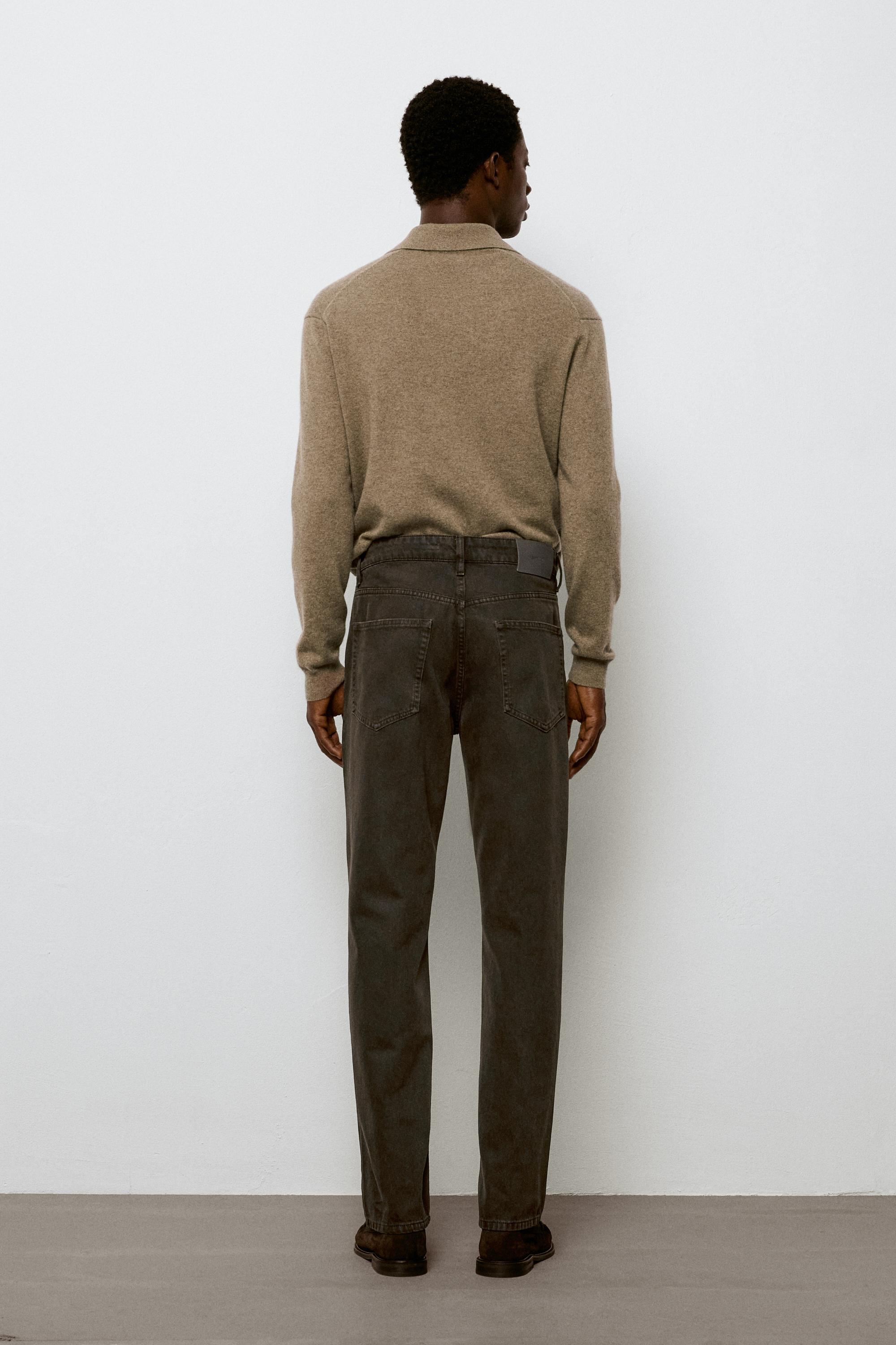 Tapered fit jeans — Chocolate