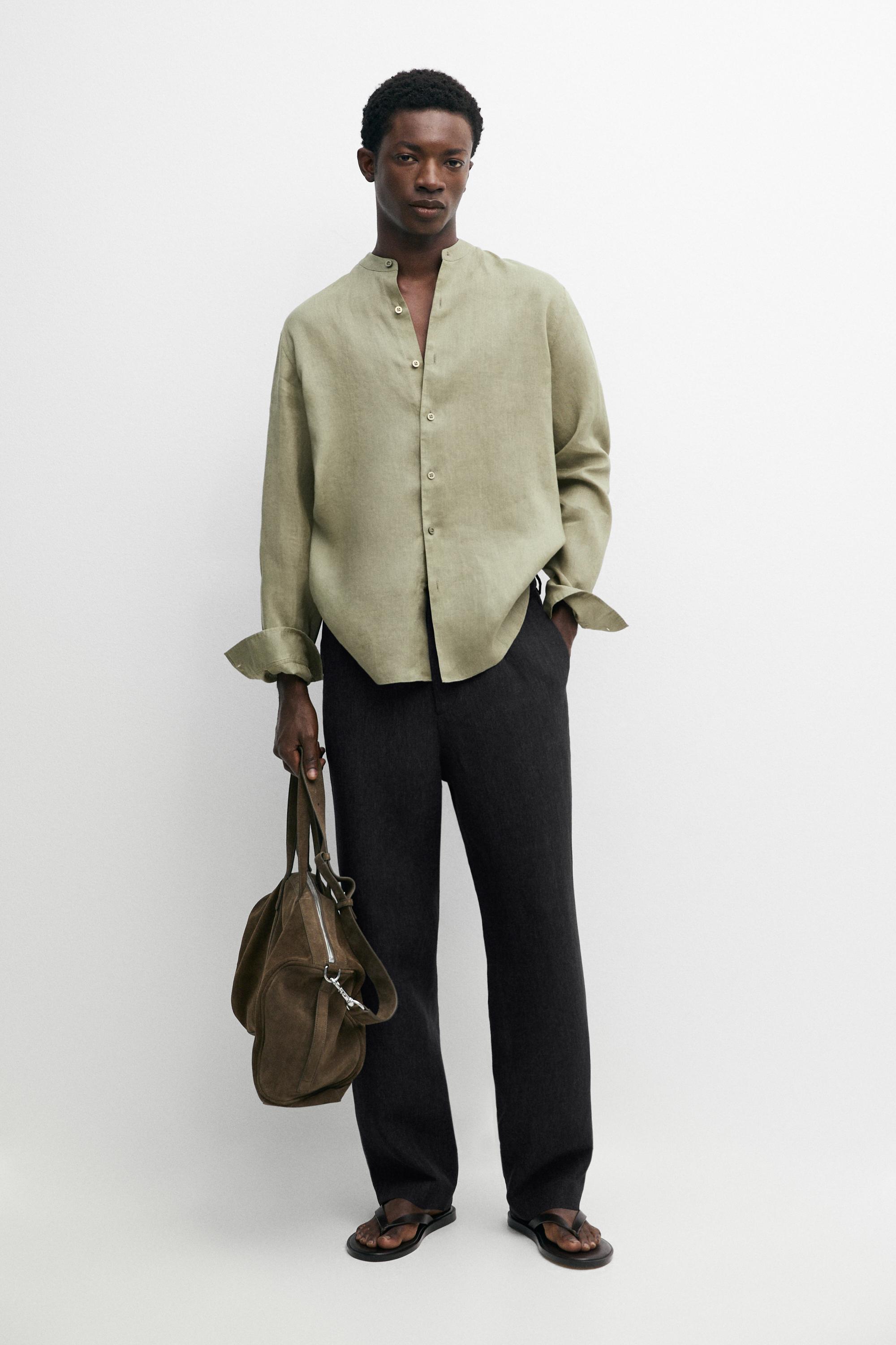 100% linen regular fit shirt