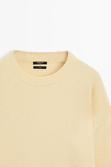 100% cashmere oversize knit sweater — Vanilla 4