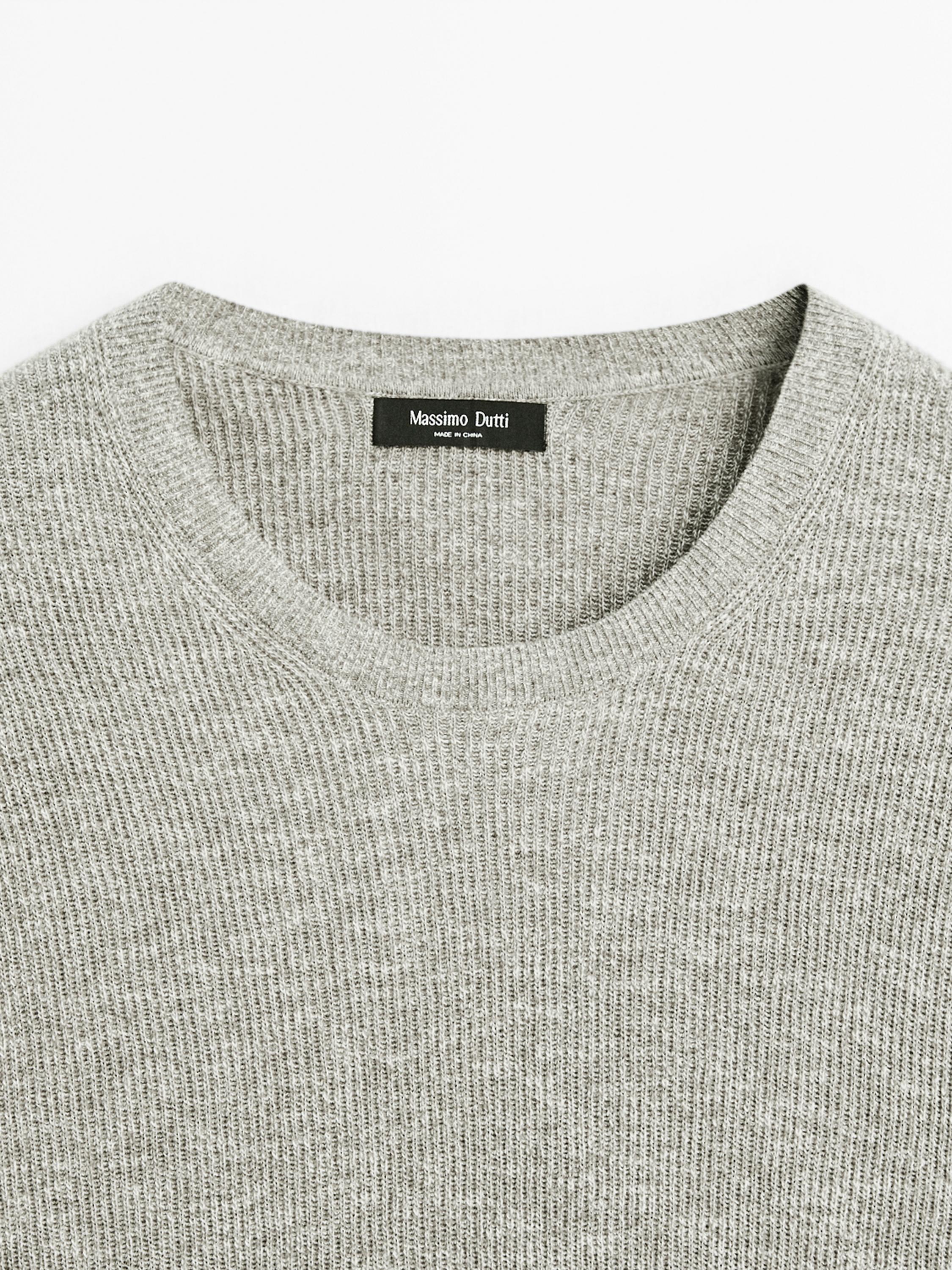 Short sleeve mouliné knit T-shirt