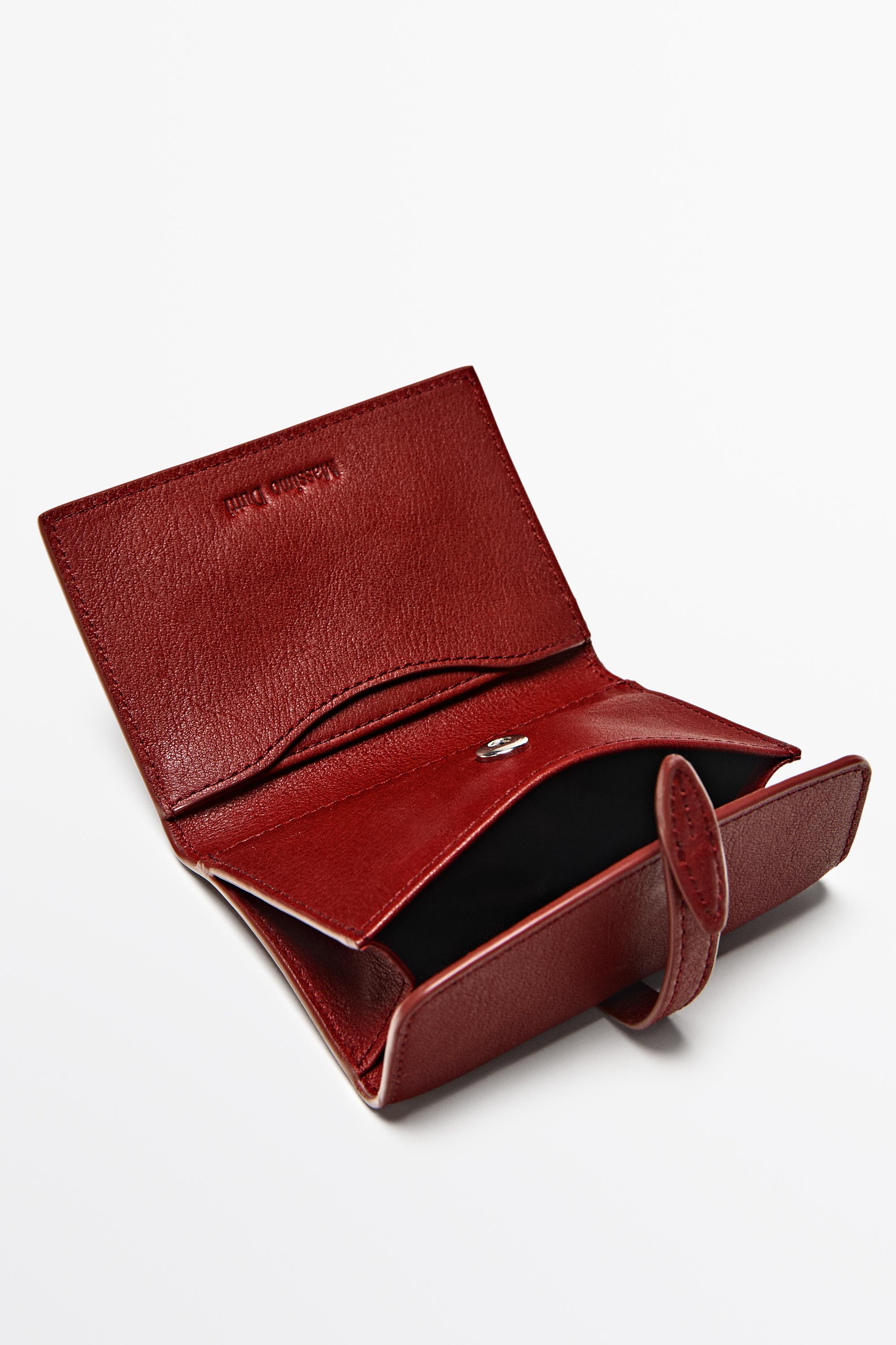 Portefeuille en cuir nappa
