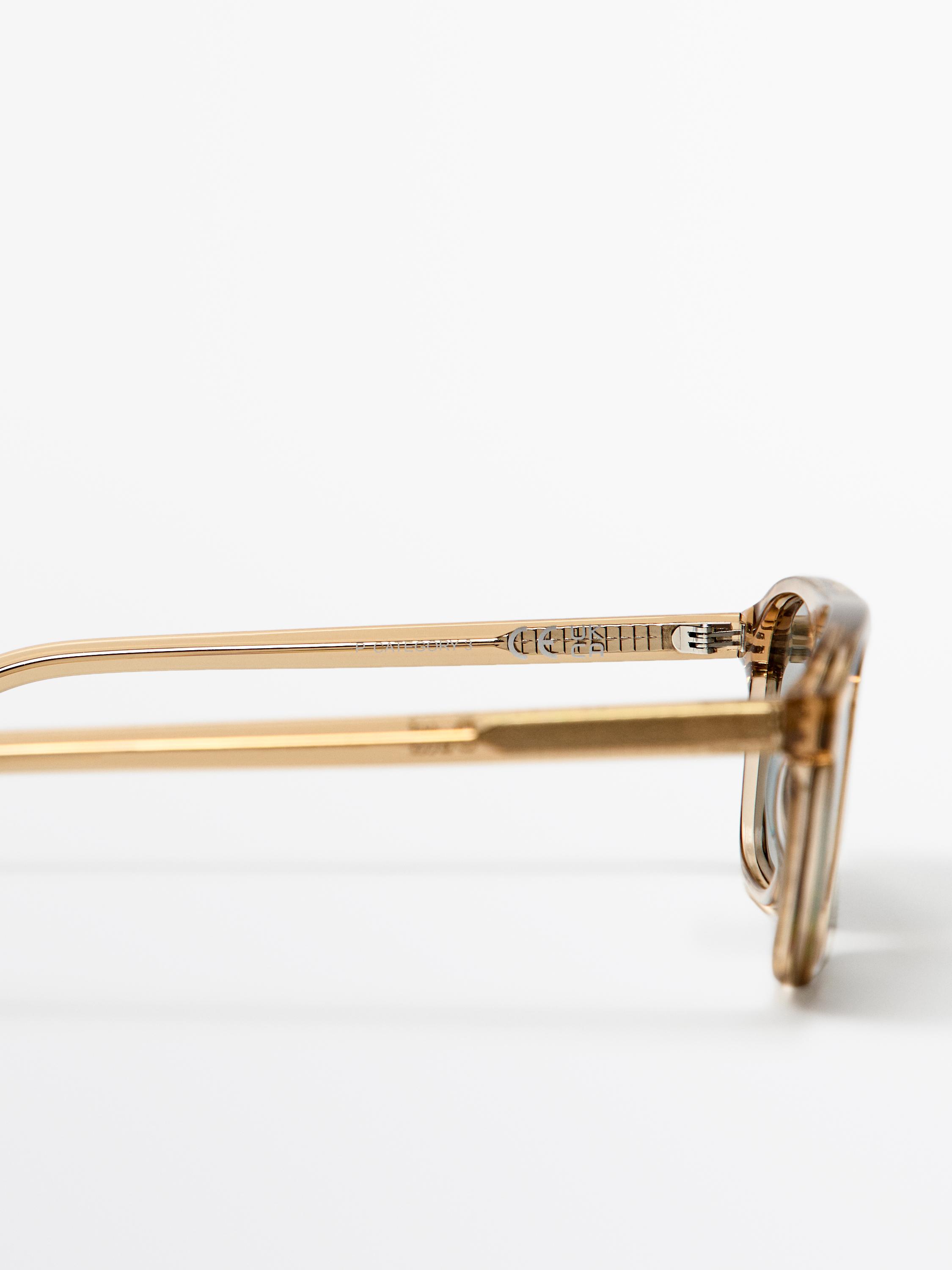 D-frame sunglasses — Mustard