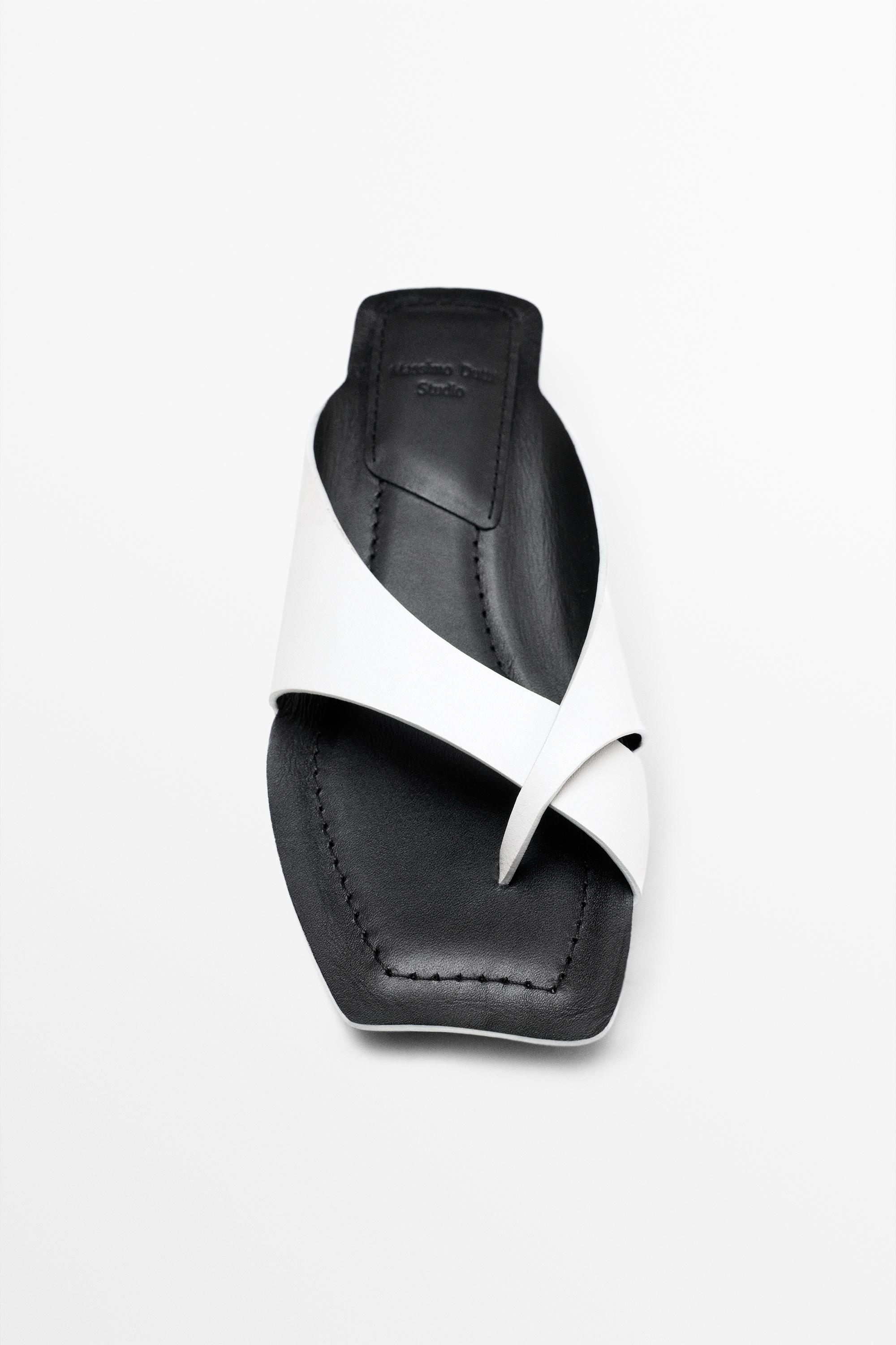 Leather high-heel sandals - STUDIO — WHITE (alternate view)