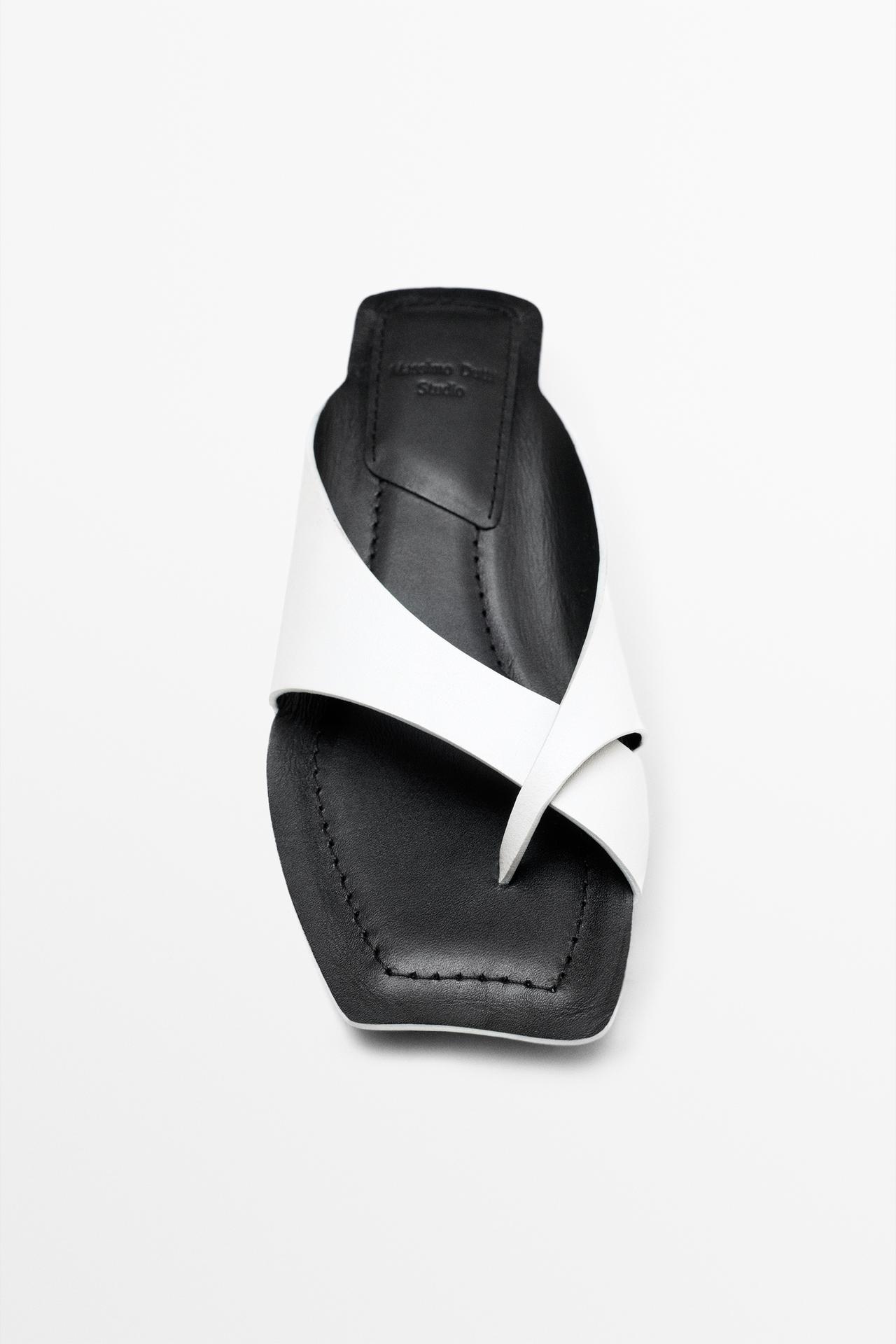 Leather high-heel sandals - STUDIO — WHITE