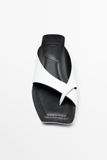 Leather high-heel sandals - STUDIO — WHITE 4