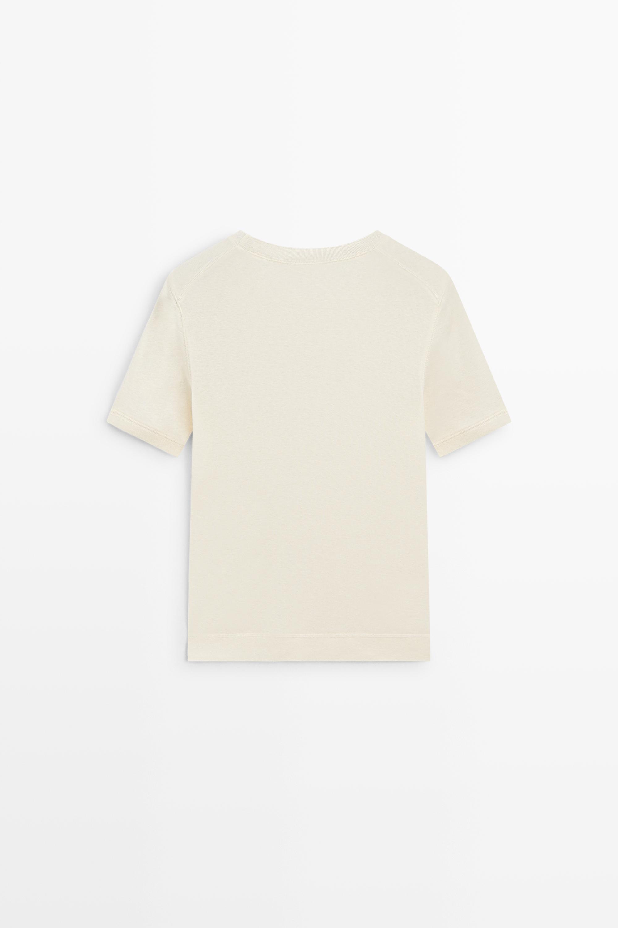 Short sleeve cotton blend T-shirt - thumbnail 6