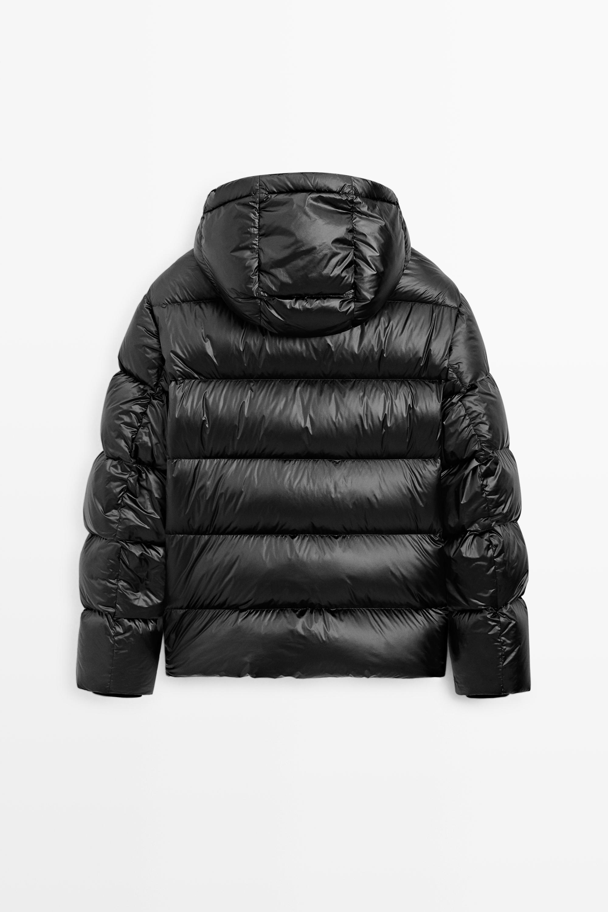 Satin down jacket