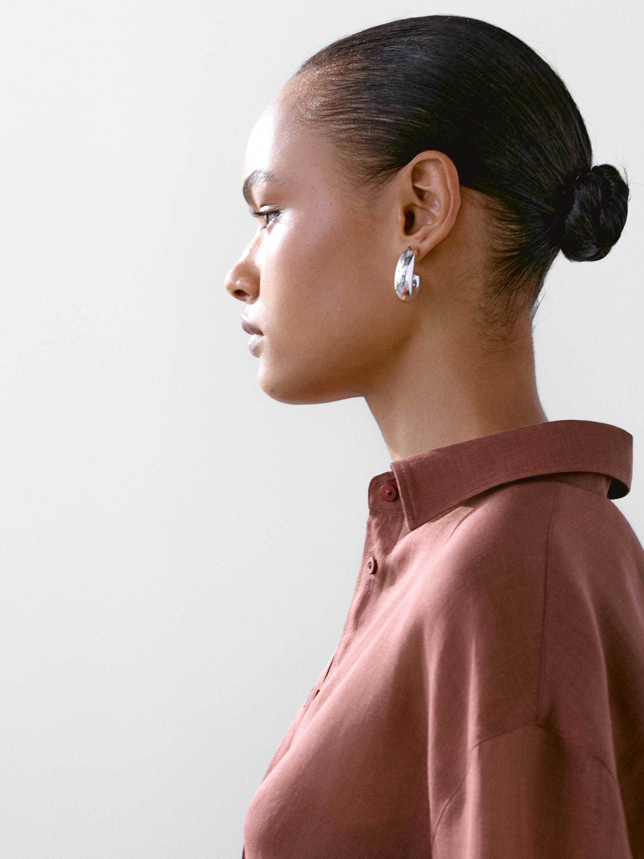 Flowing ramie blend shirt