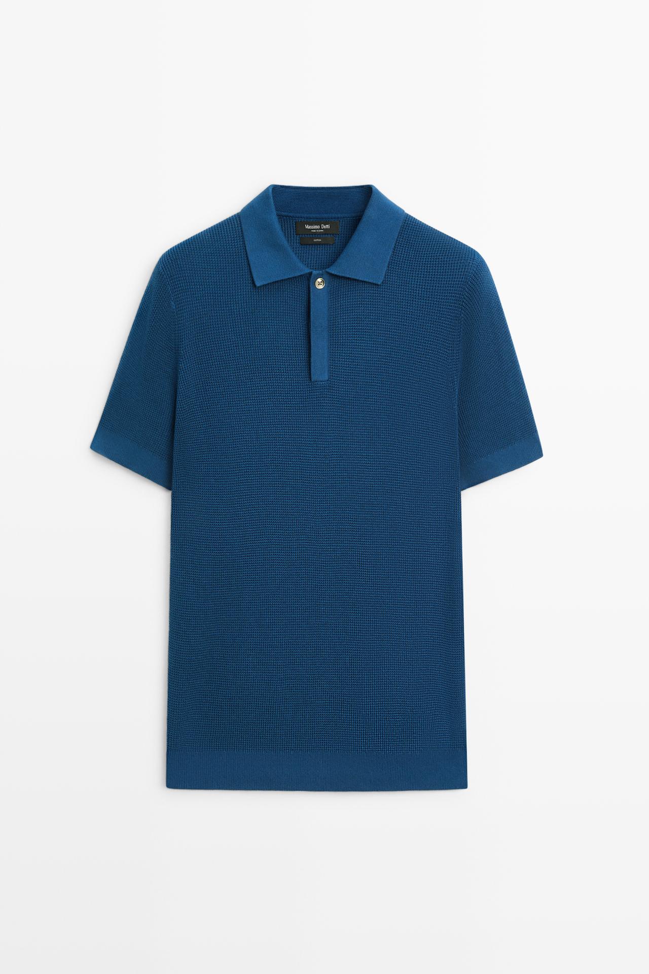 100% cotton short sleeve polo shirt — ELECTRIC BLUE