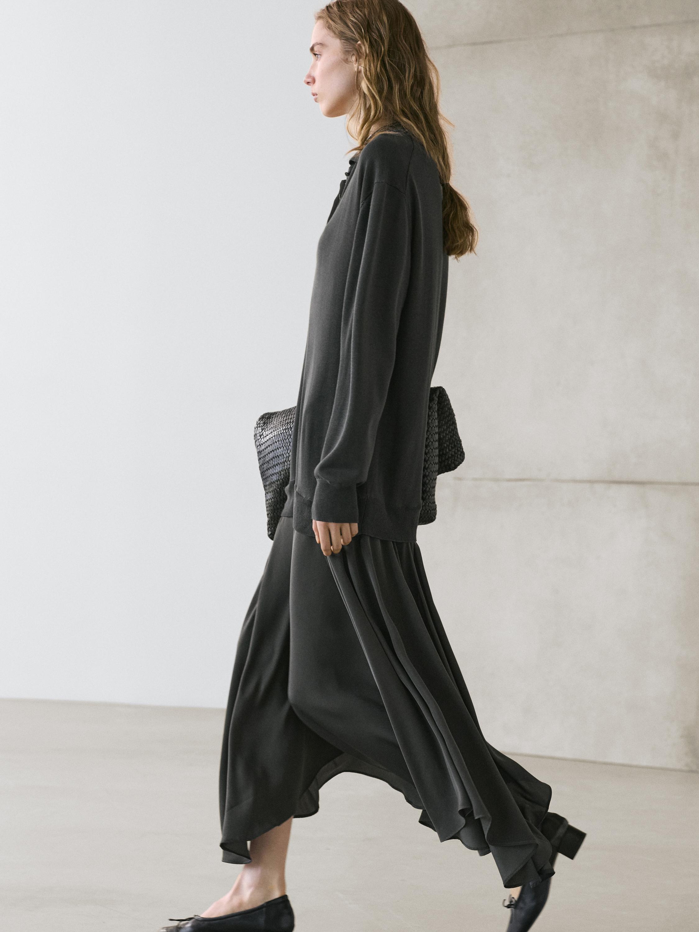 Contrast knit polo dress — LEAD