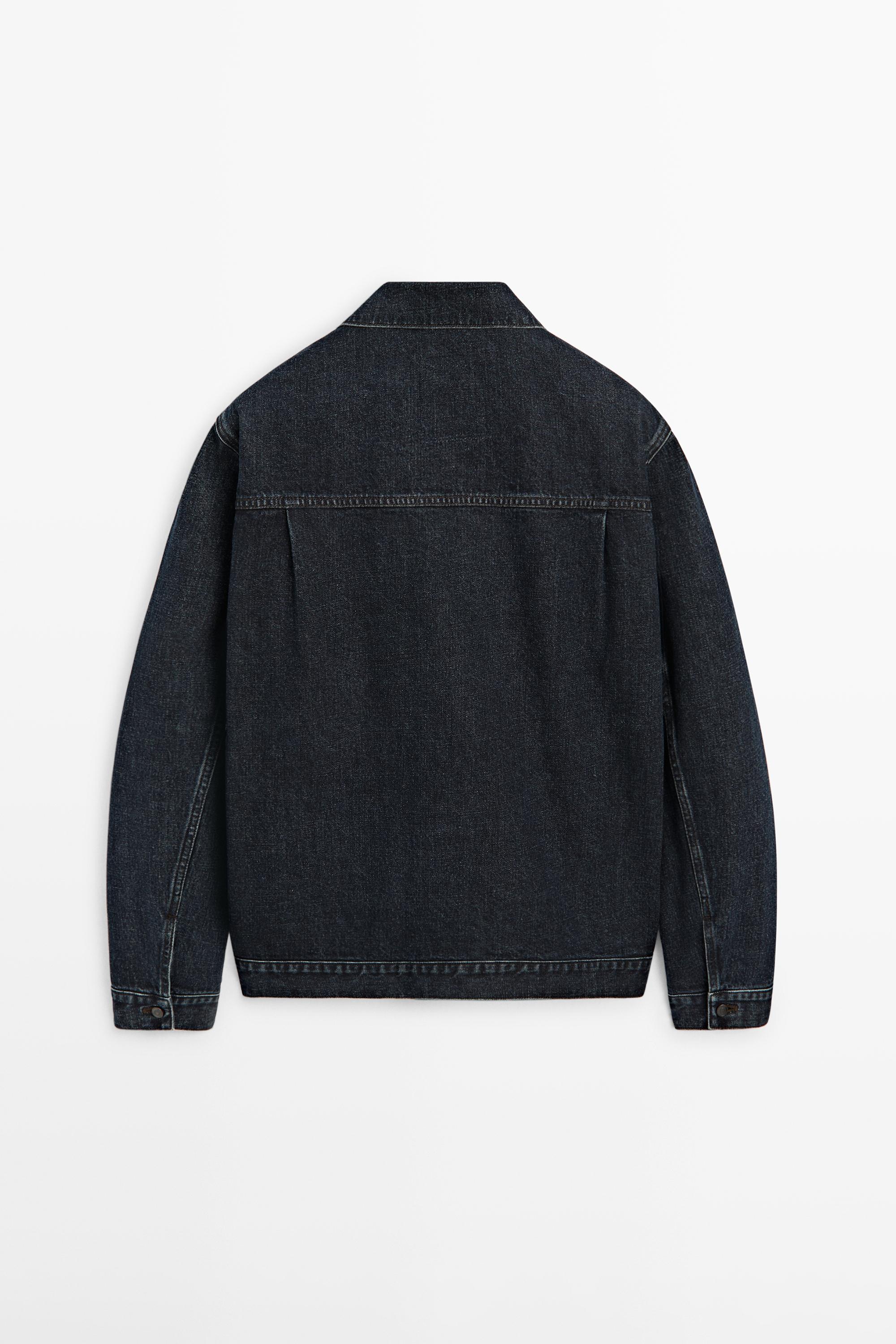 Denim trucker jacket — NAVY BLUE