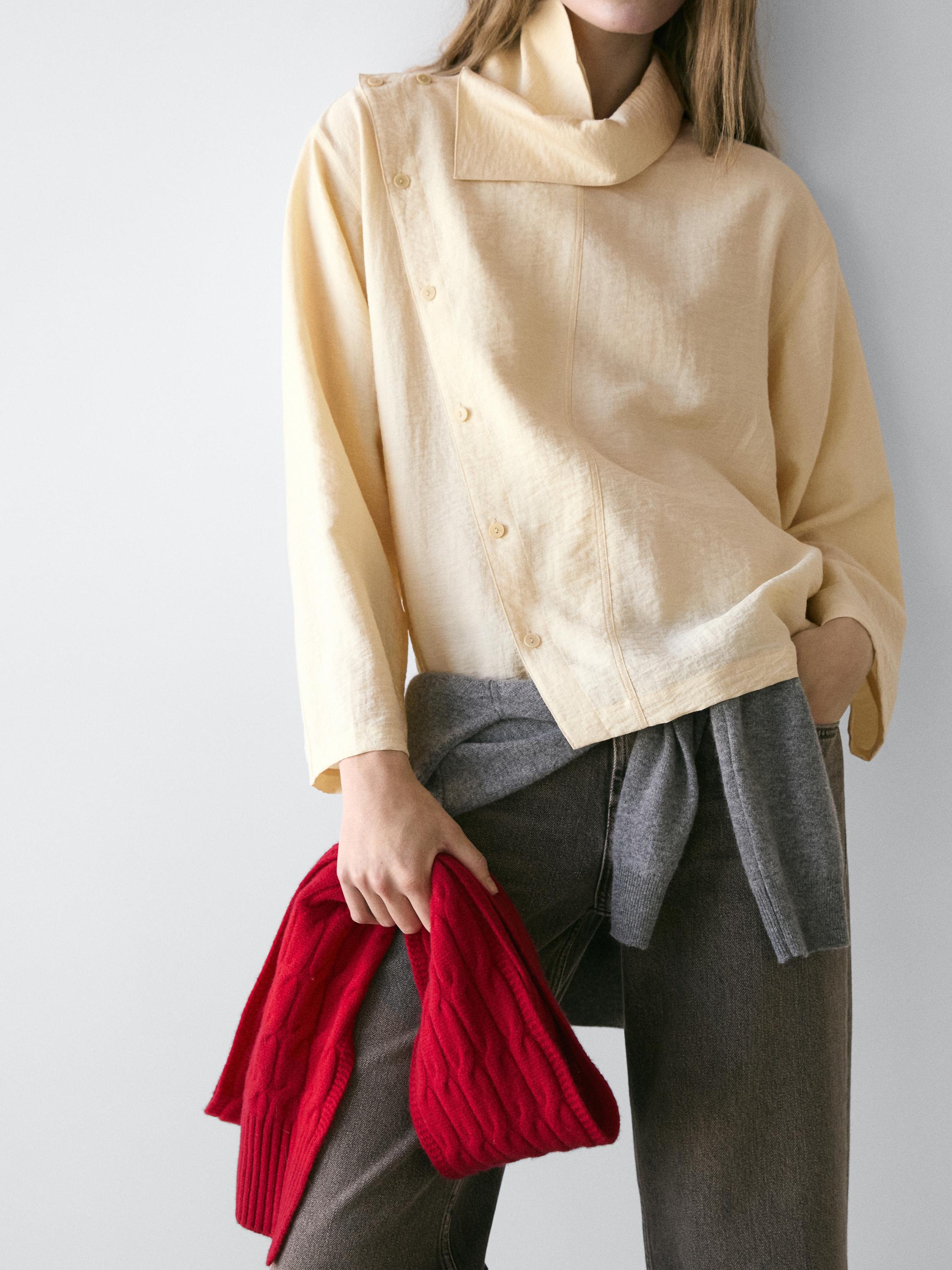 Chemisier boutonnage diagonal