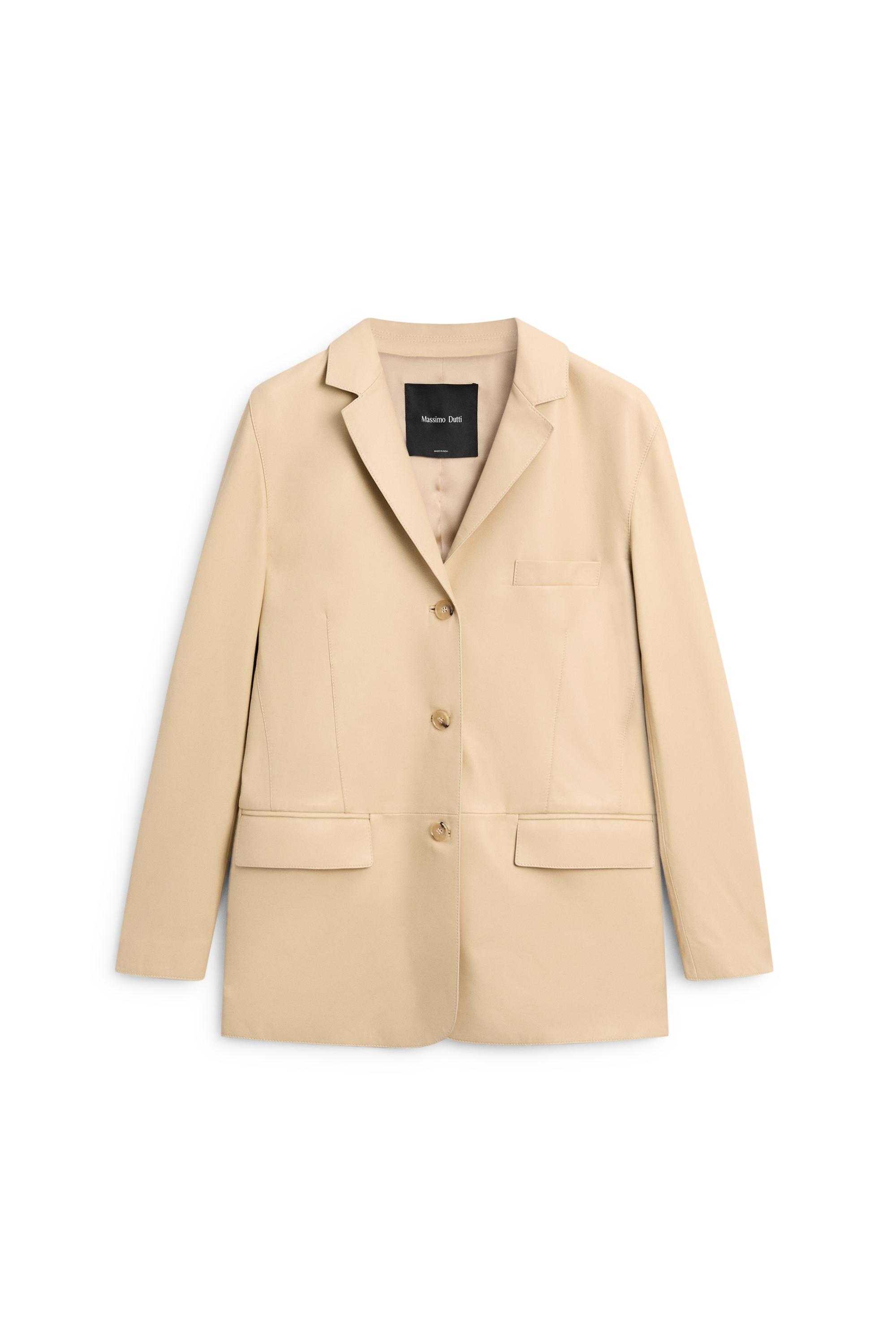 Nappa leather blazer — Vanilla