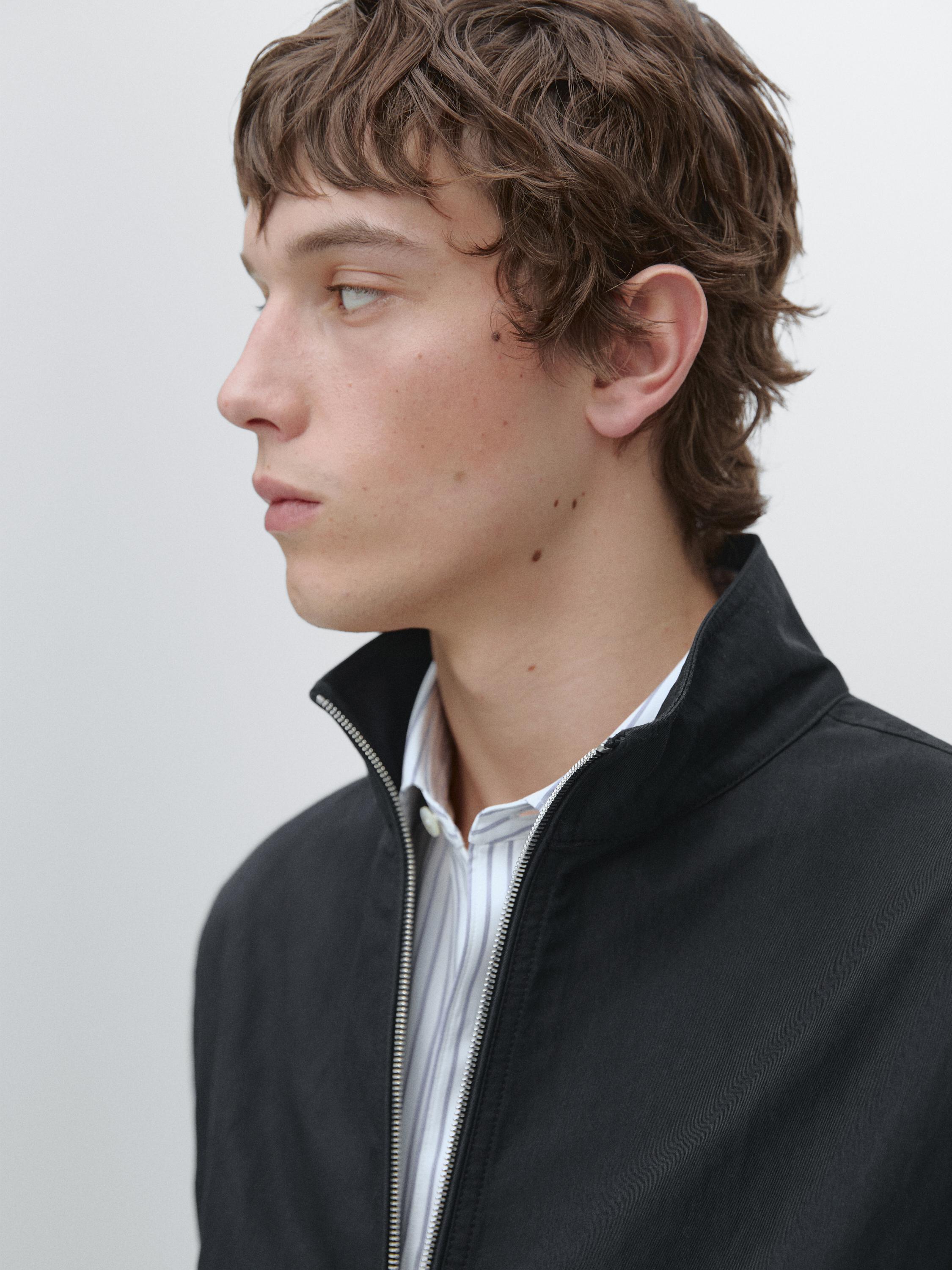 Short jacket with pocket details — NAVY BLUE