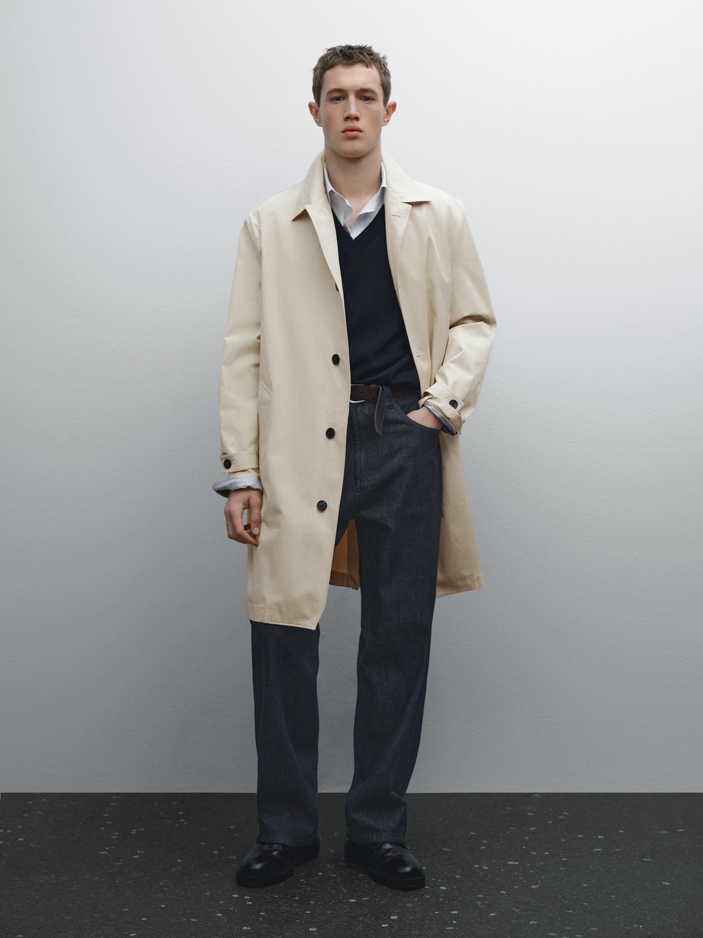 Trenchcoat i 100 % bomull
